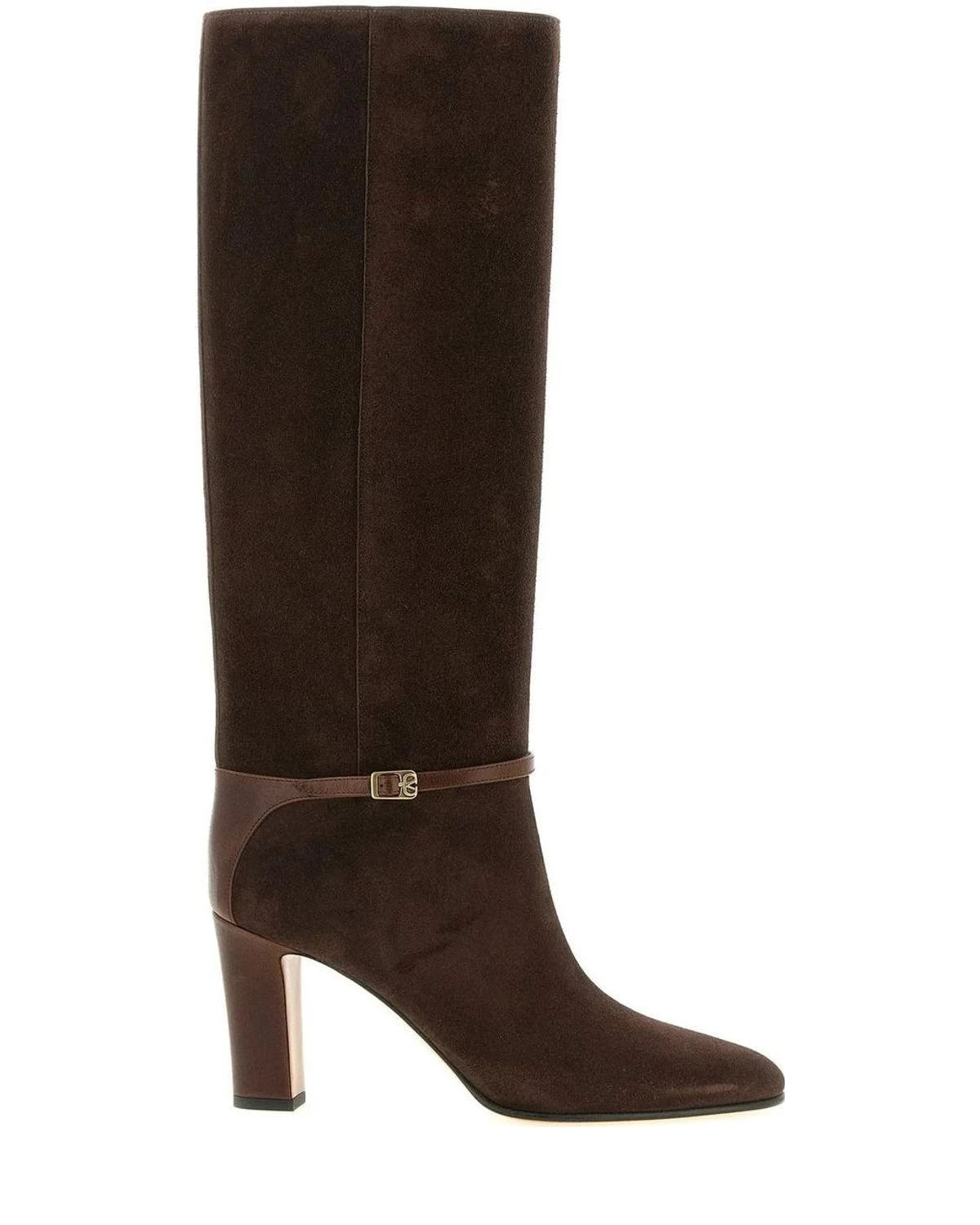 Valentino Garavani Knee High Boots in brown, Calfskin Leather