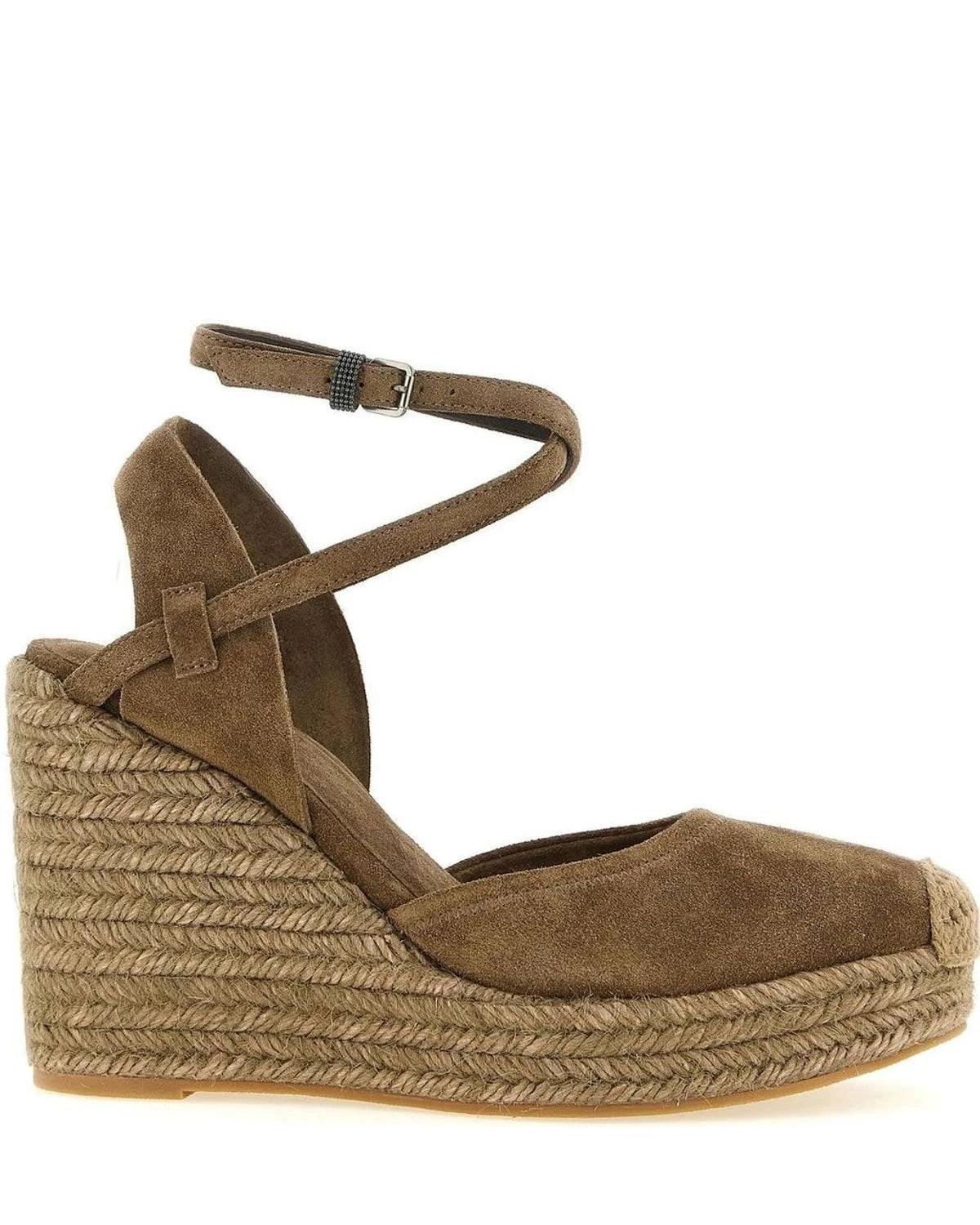 Brunello Cucinelli Wedges in brown, Calfskin Leather