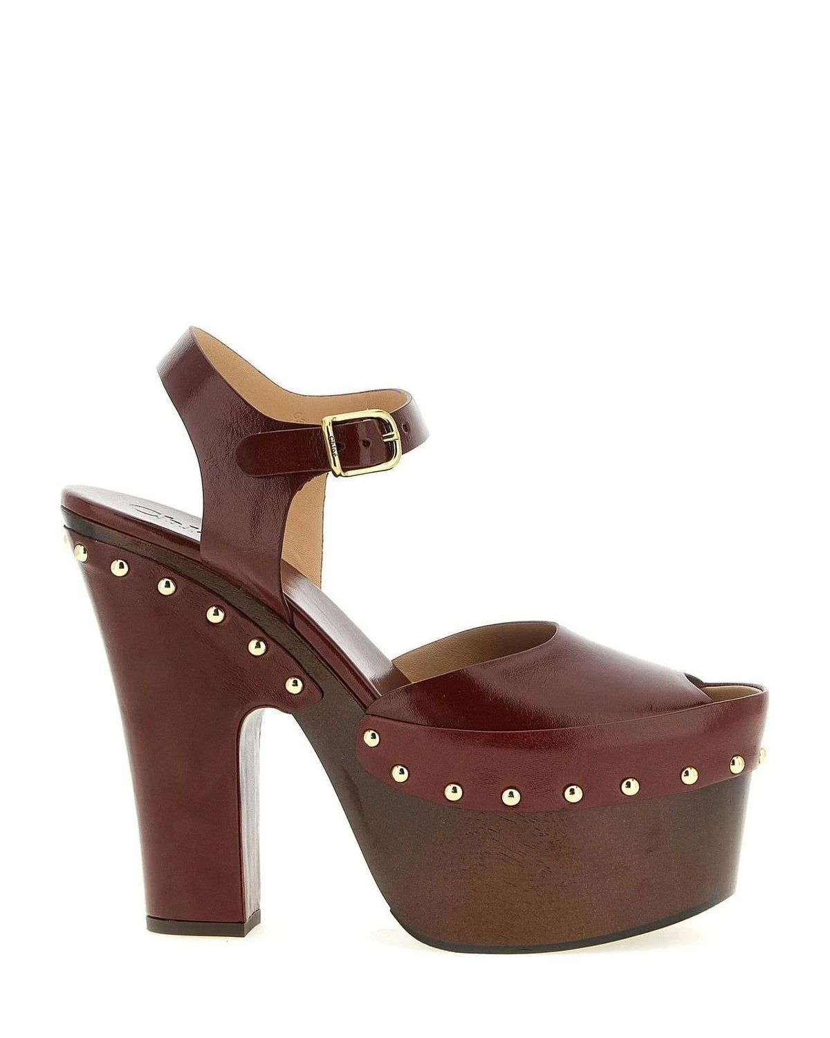 Chloé Sandals in red, Lamb Leather