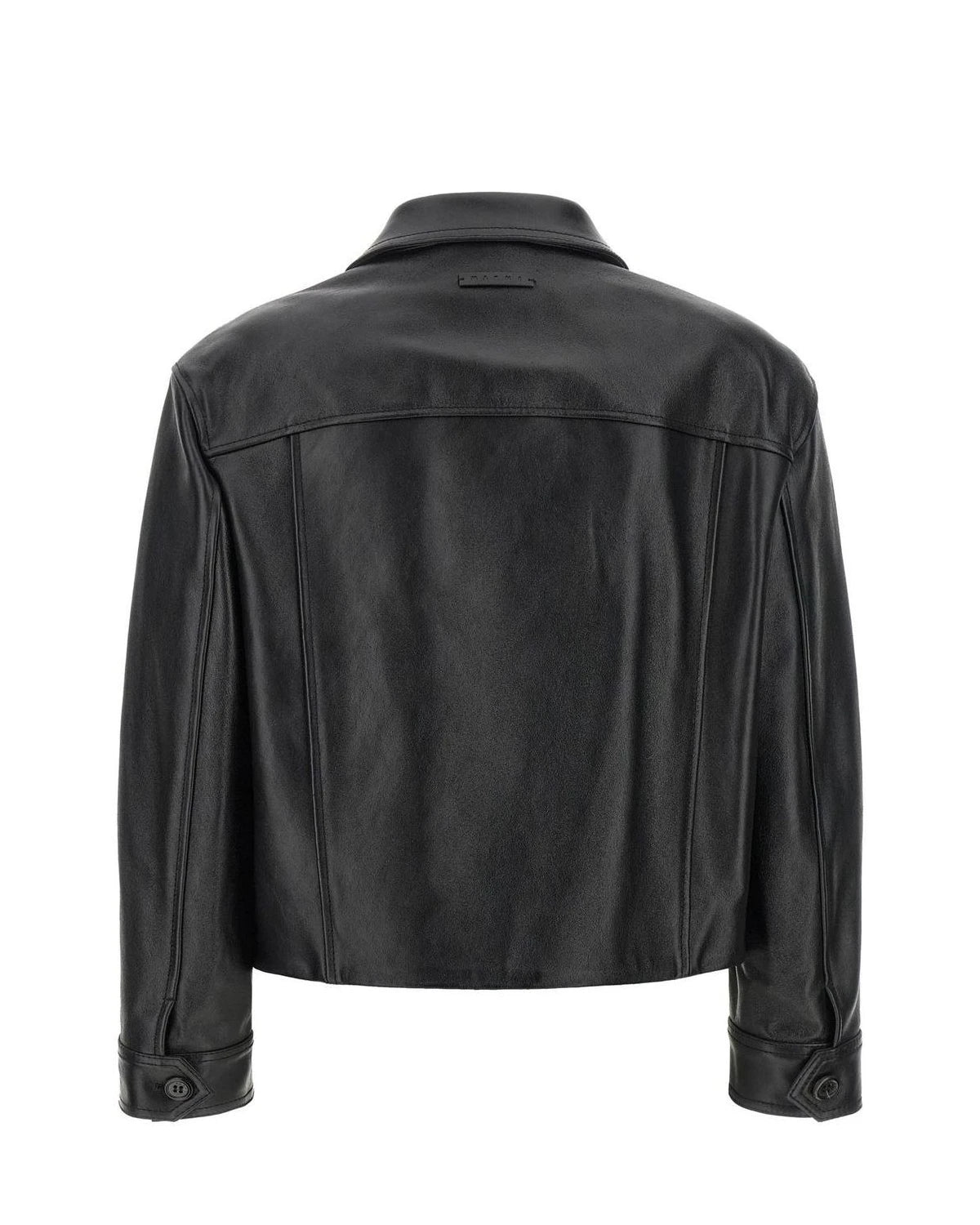Marni Trucker Jacket in black, Calfskin Leather โ view 2