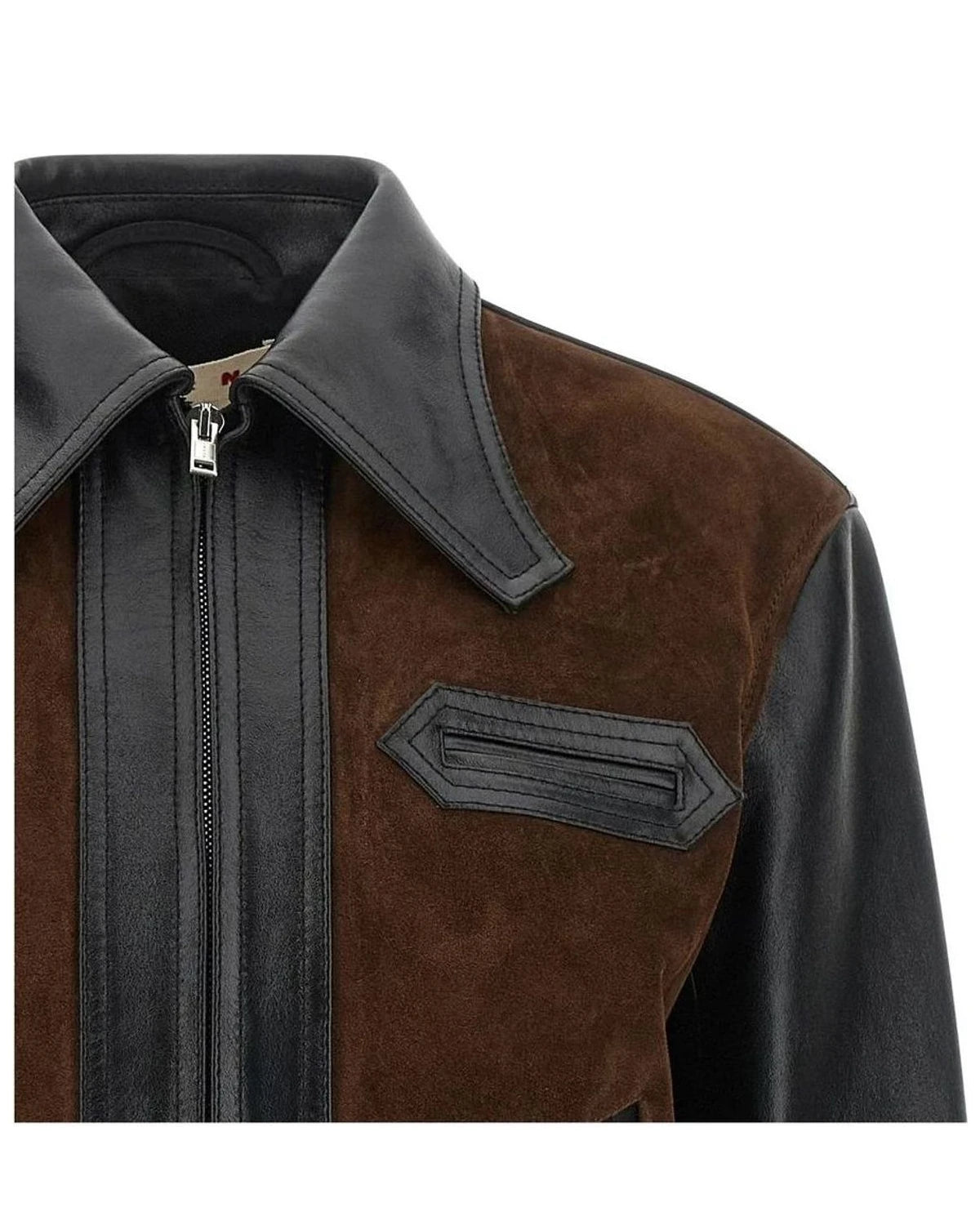 Marni Trucker Jacket in black, Calfskin Leather โ view 3