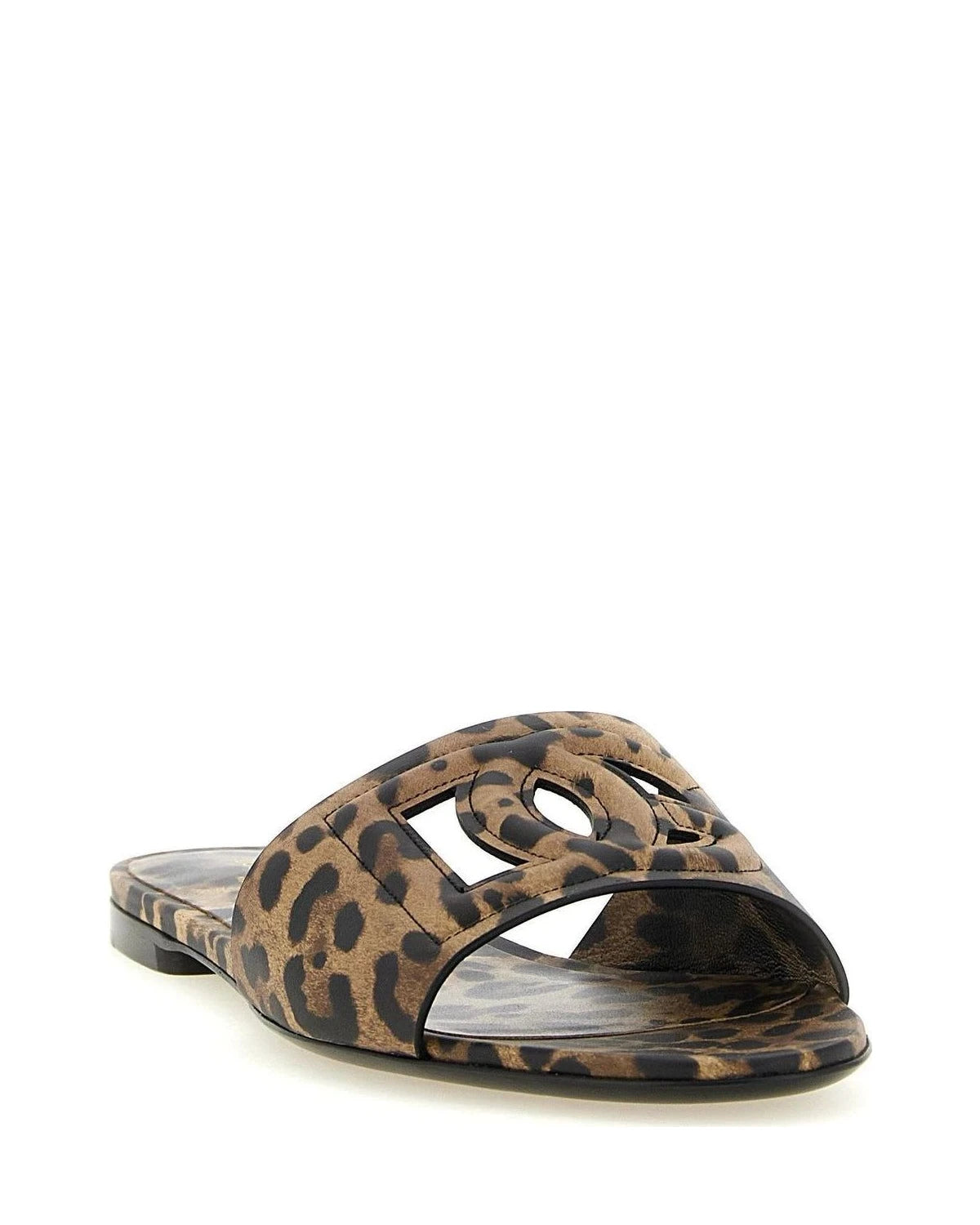 Dolce & Gabbana Slides in brown, Calfskin Leather — view 2