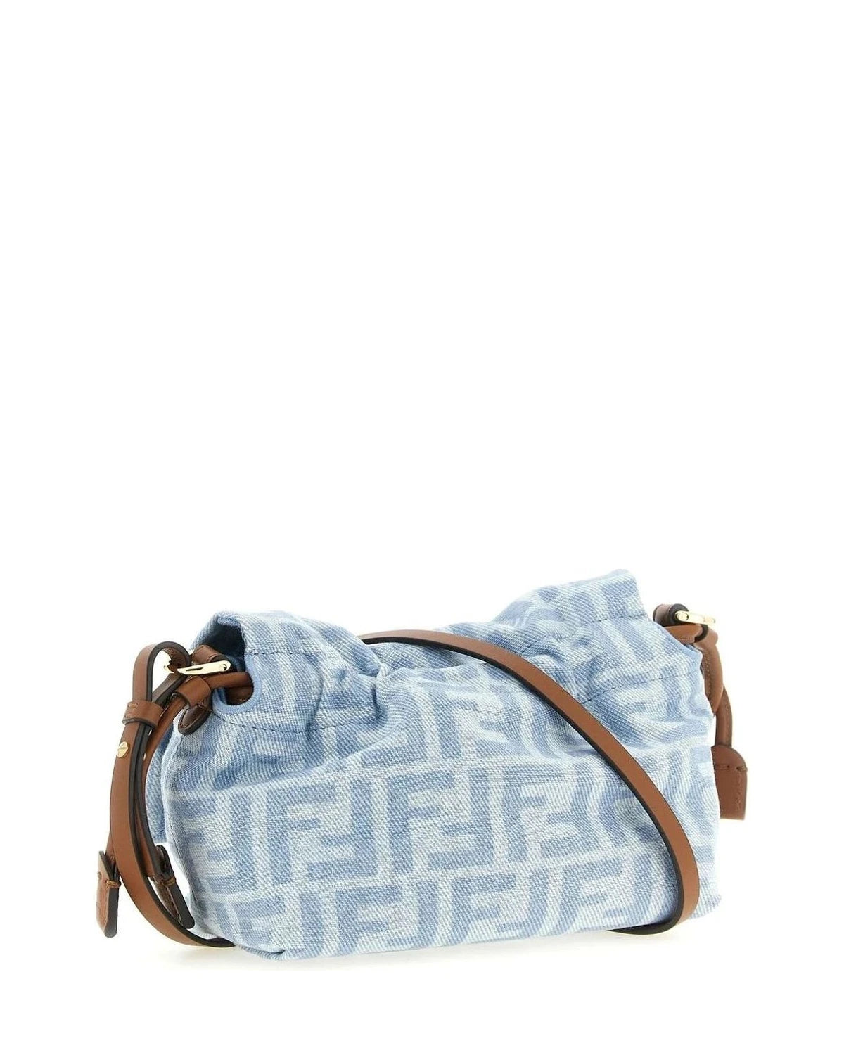 Fendi Baguette Handbag in blue, Cotton β view 3