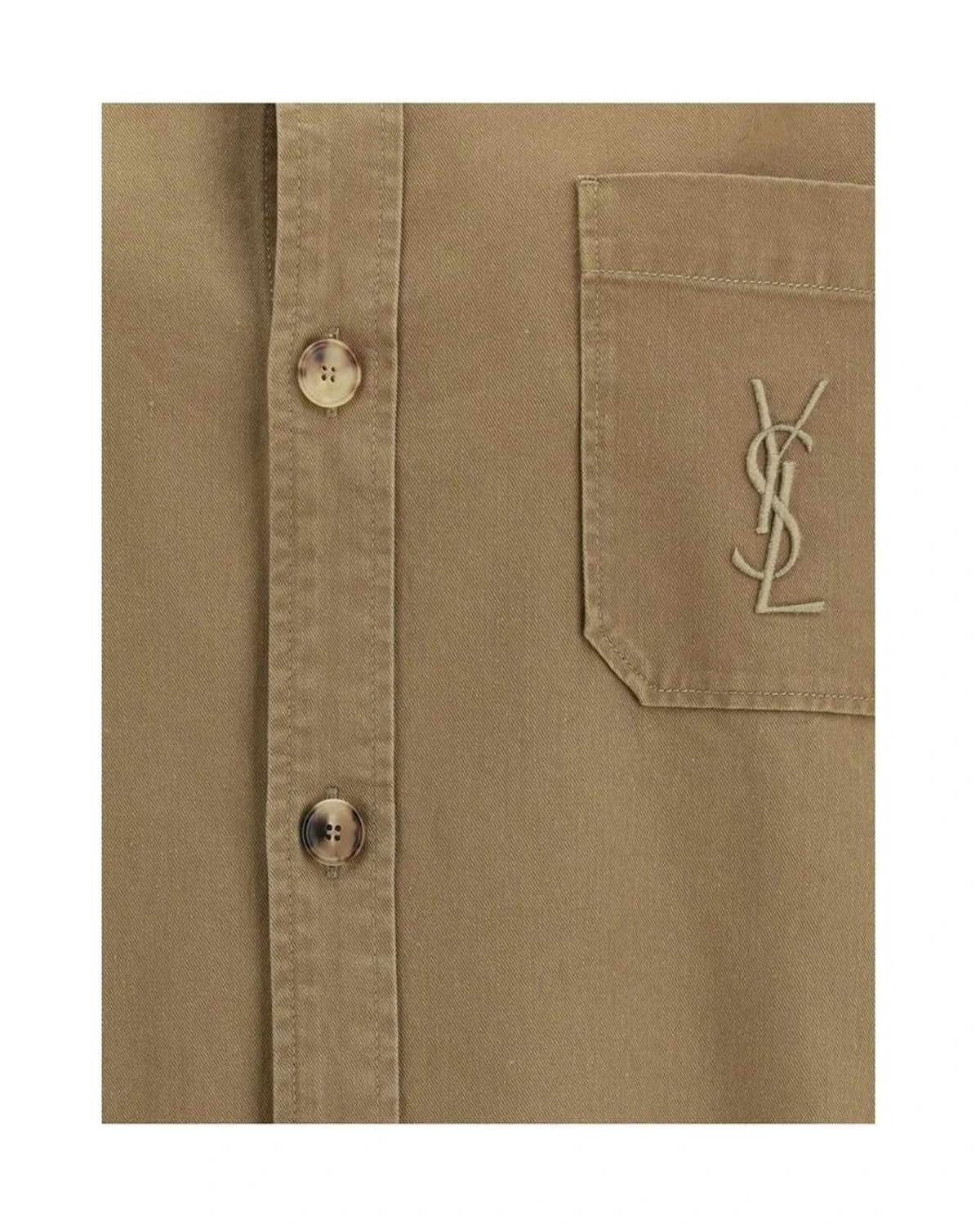 Saint Laurent Trucker Jacket in beige, Cotton — view 3