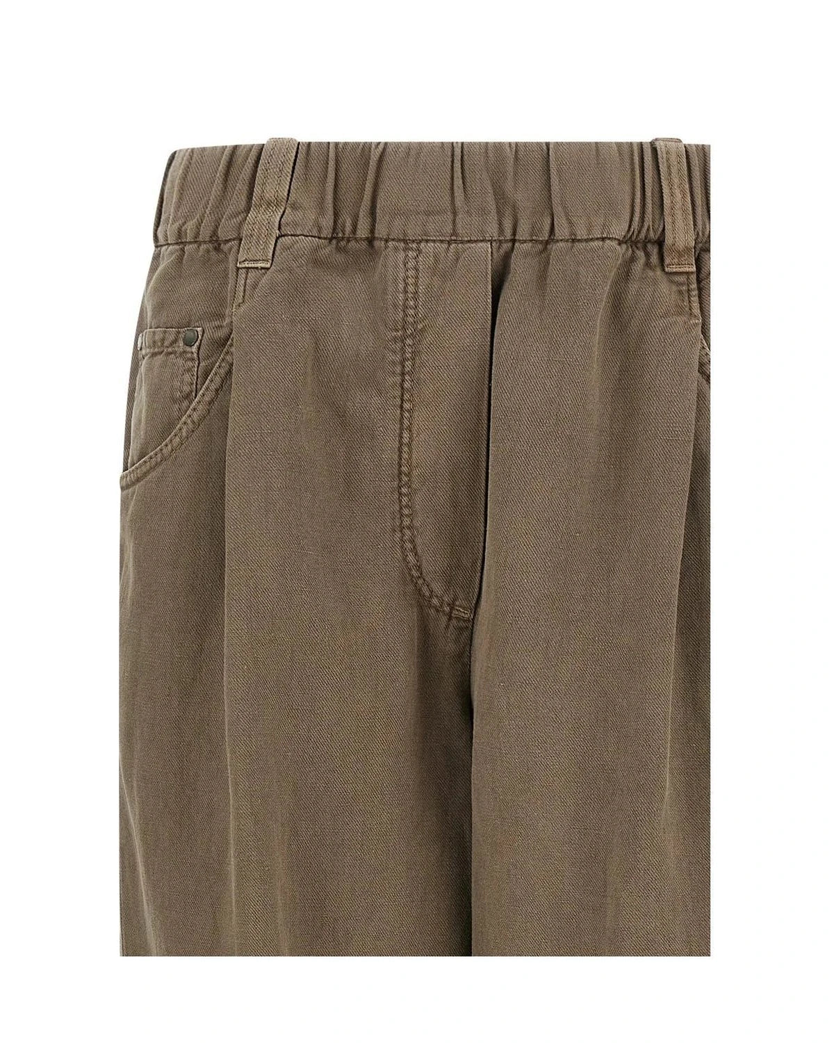 Brunello Cucinelli Trouser in brown, Cotton — view 3