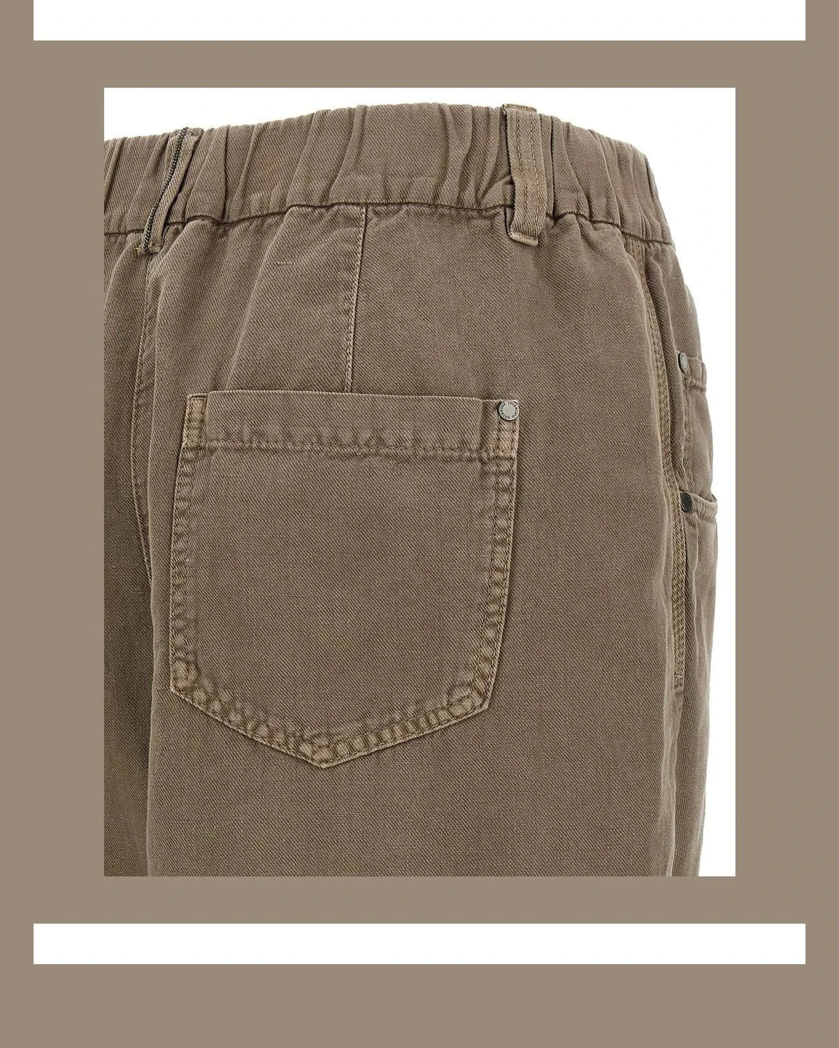 Brunello Cucinelli Trouser in brown, Cotton — view 4