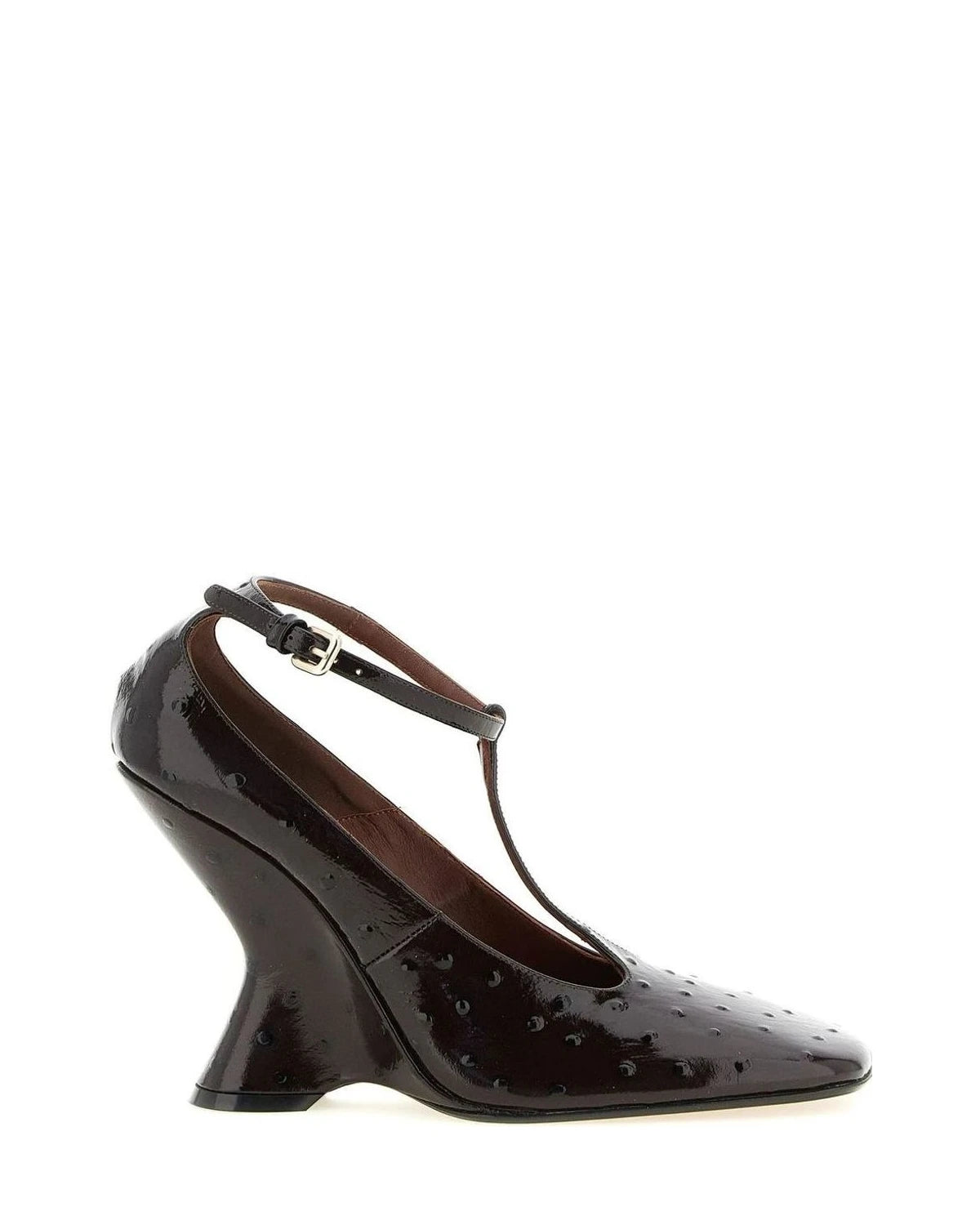 Dries Van Noten Wedges in red, Calfskin Leather
