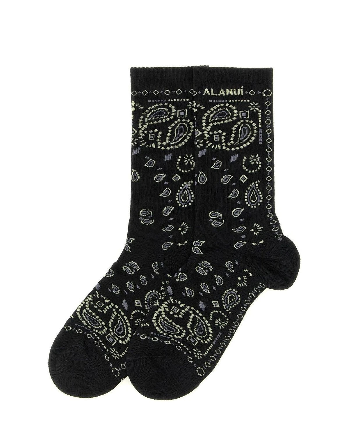 Alanui Crew Sock in black, Cotton — view 2