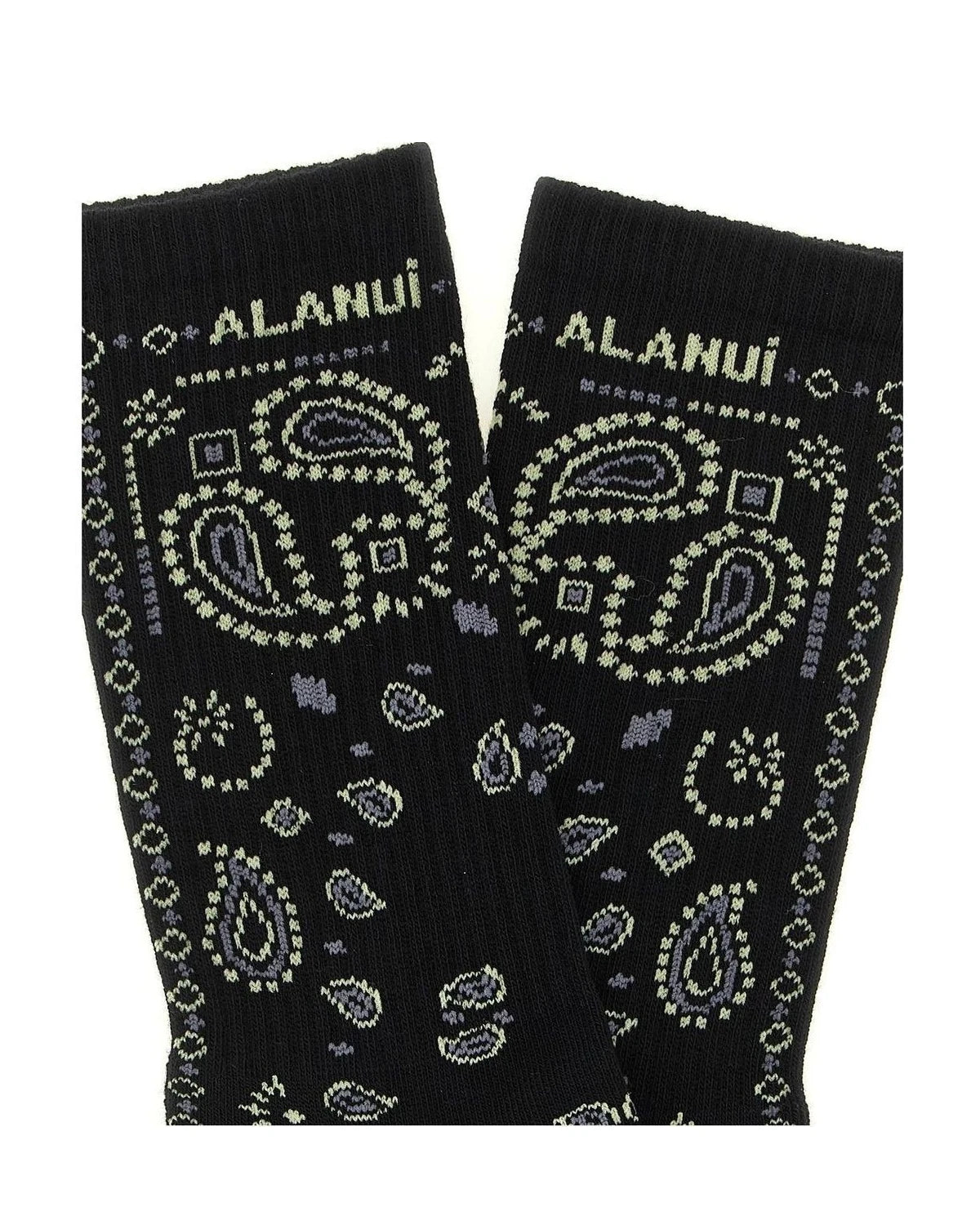 Alanui Crew Sock in black, Cotton — view 3
