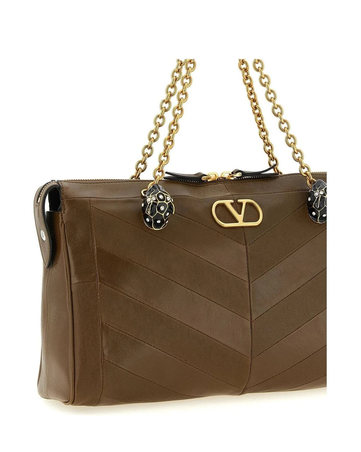 Valentino Garavani Shoulder Bag in brown, Lamb Leather โ view 3