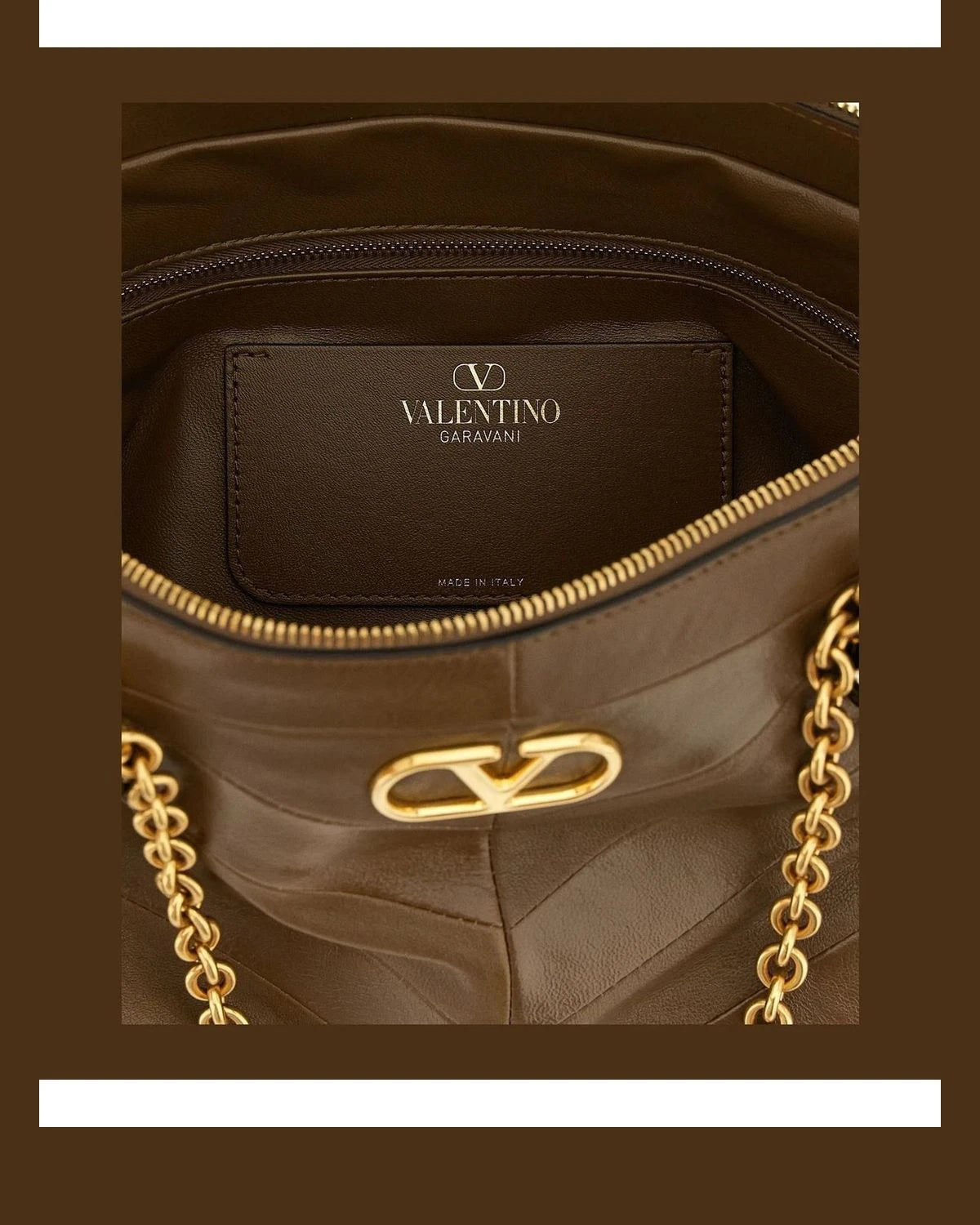 Valentino Garavani Shoulder Bag in brown, Lamb Leather โ view 4
