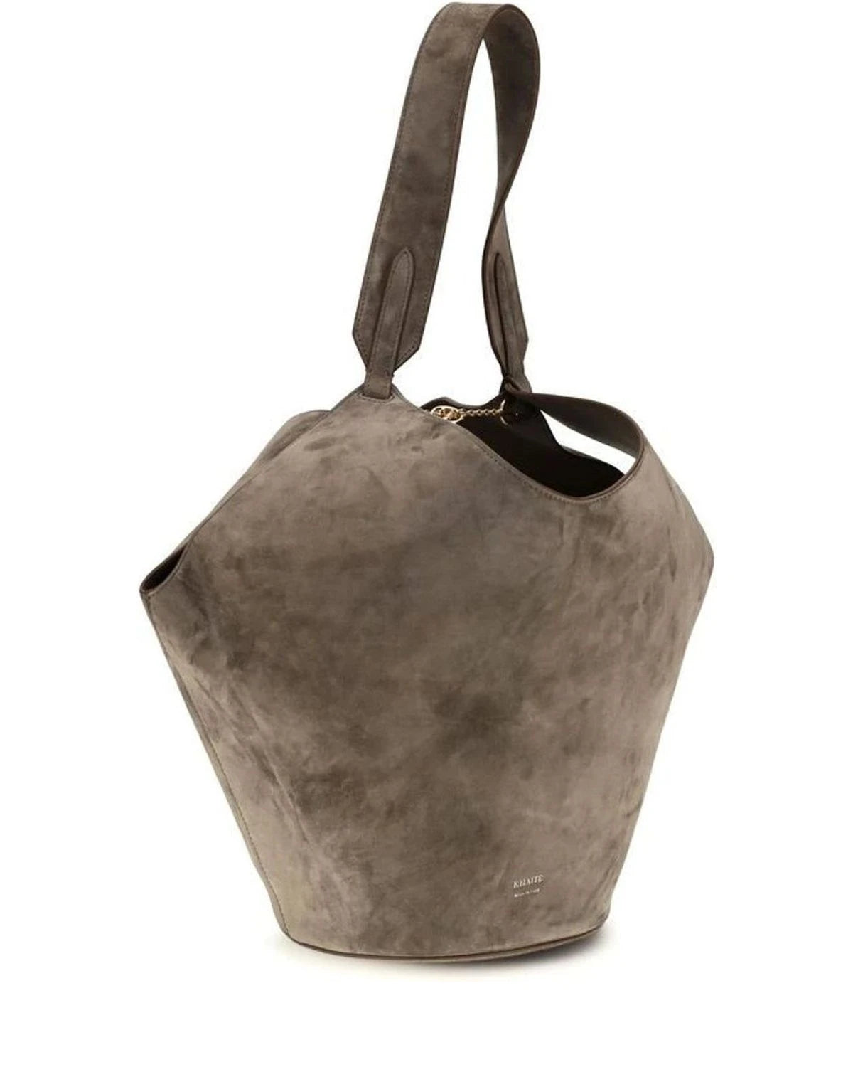 Khaite Bucket Bag in beige, Calf Leather — view 2