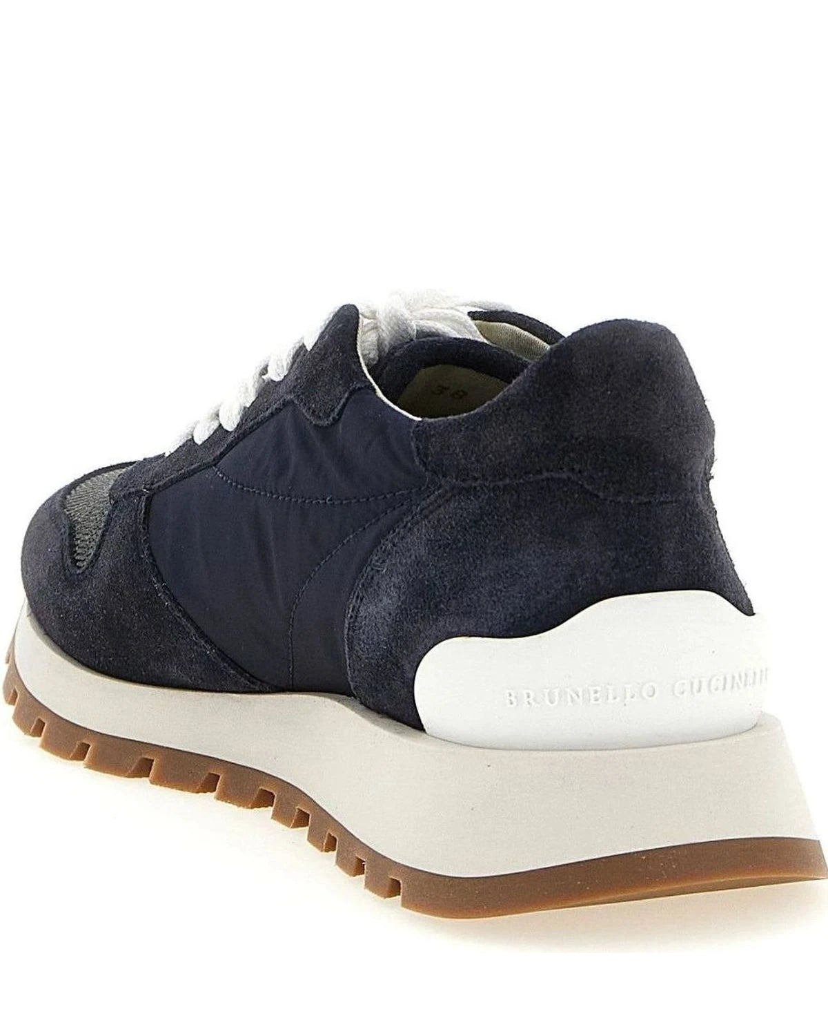 Brunello Cucinelli Sneakers in blue, Polyester — view 3
