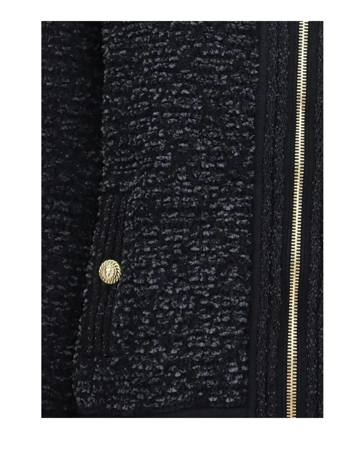 Balmain Bomber Jacket in black, Viscose — view 3