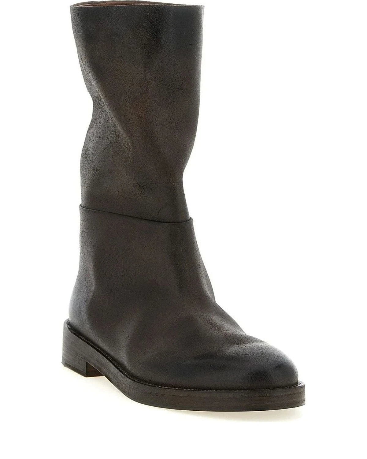 Marsell Knee High Boots in brown, Calfskin Leather — view 2