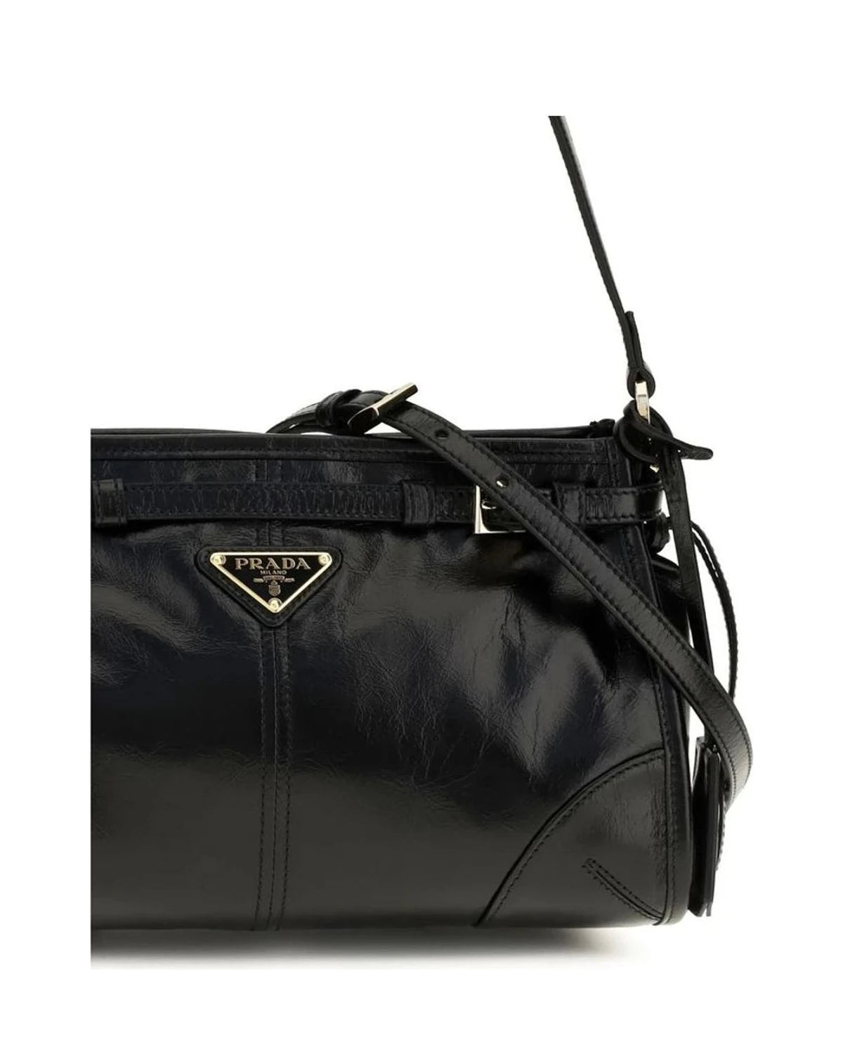 Prada Shoulder Bag in black, Calf Leather — view 4