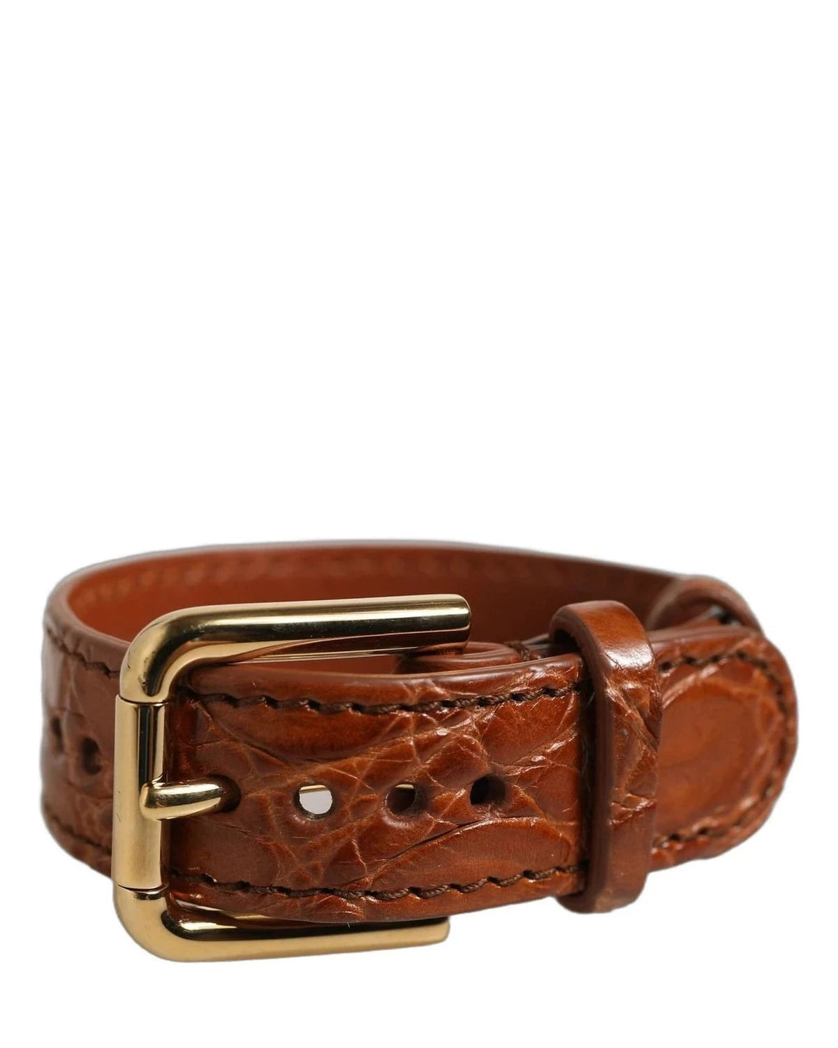 Dolce & Gabbana Bracelet in brown, Caiman Leather โ view 7