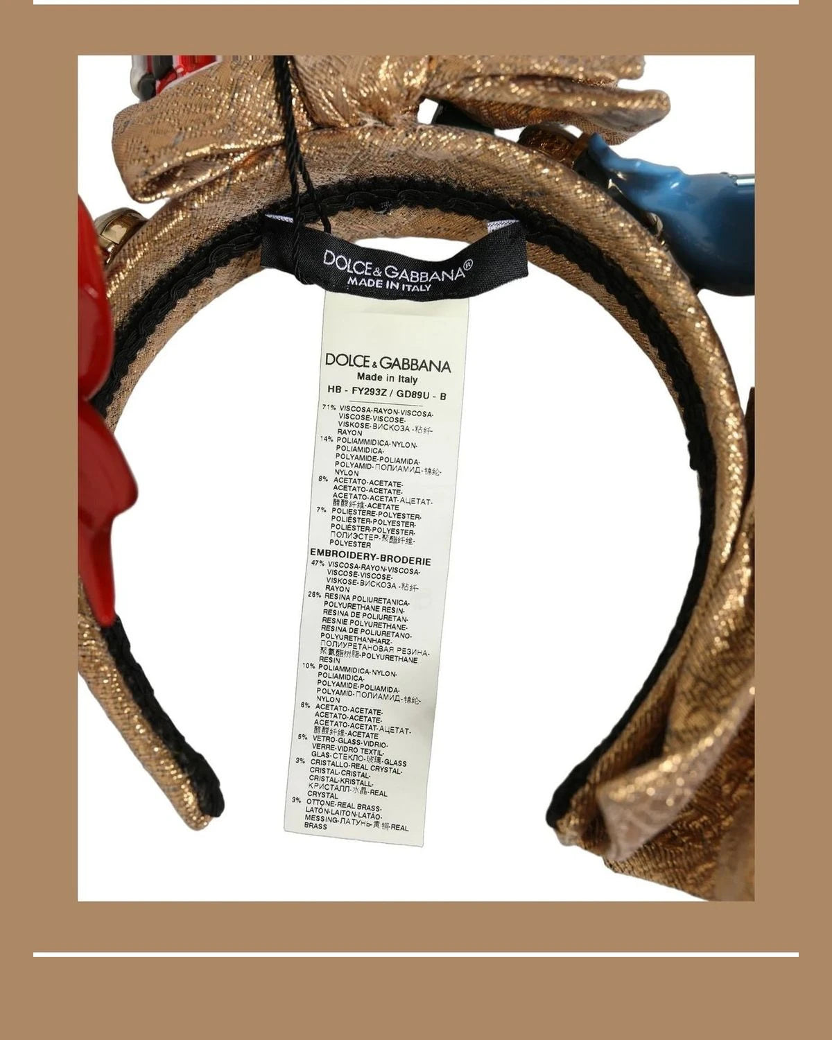 Dolce & Gabbana Headband in gold, Viscose β view 5