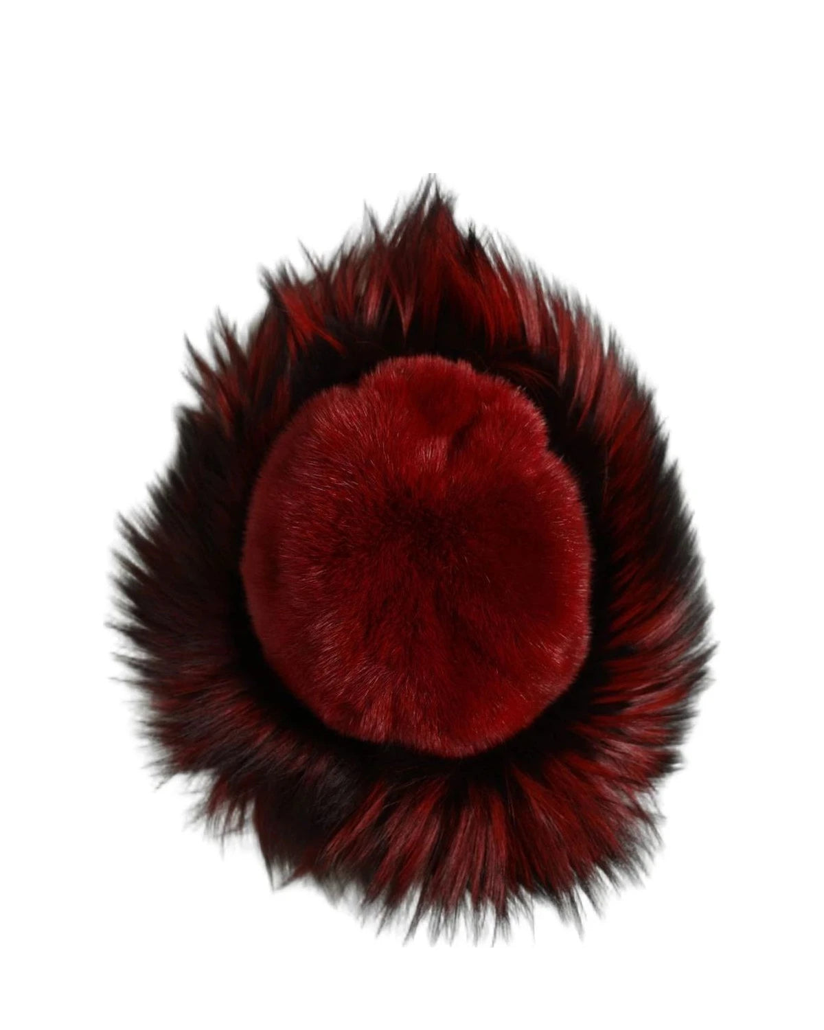 Dolce & Gabbana Bucket Hat in red, Fox Fur โ view 5