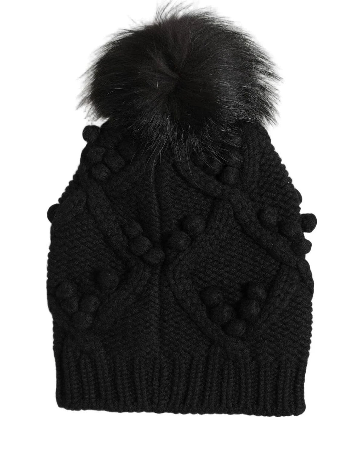 Dolce & Gabbana Winter Hat in black, Cashmere — view 3