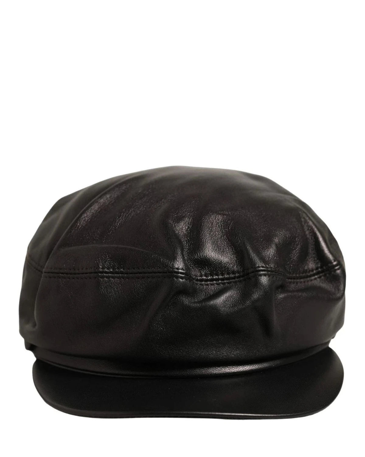 Dolce & Gabbana Newsboy Cap in black, Lamb Leather โ view 2
