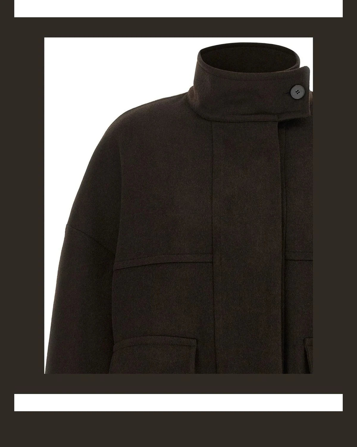 Alberto Biani Bomber Jacket in brown, Wool — view 3