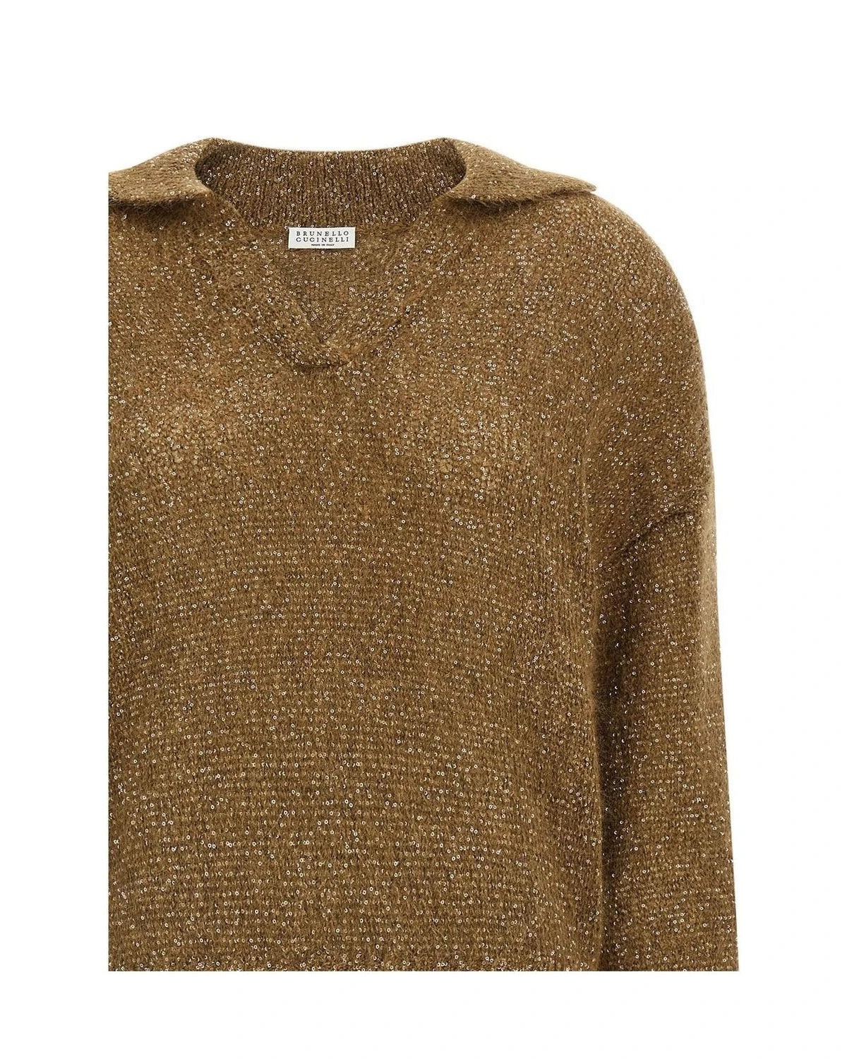 Brunello Cucinelli T-Shirt in brown, Polyamide — view 3
