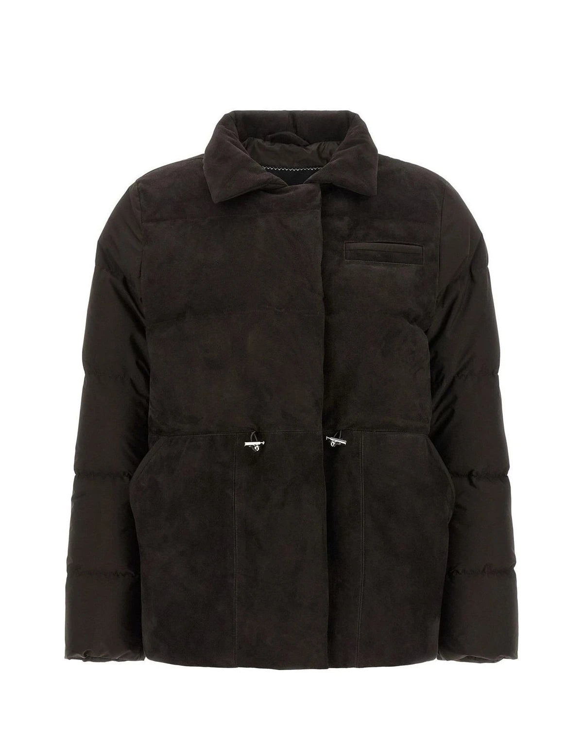 Kiton Puffer Jacket in brown, Polyamide