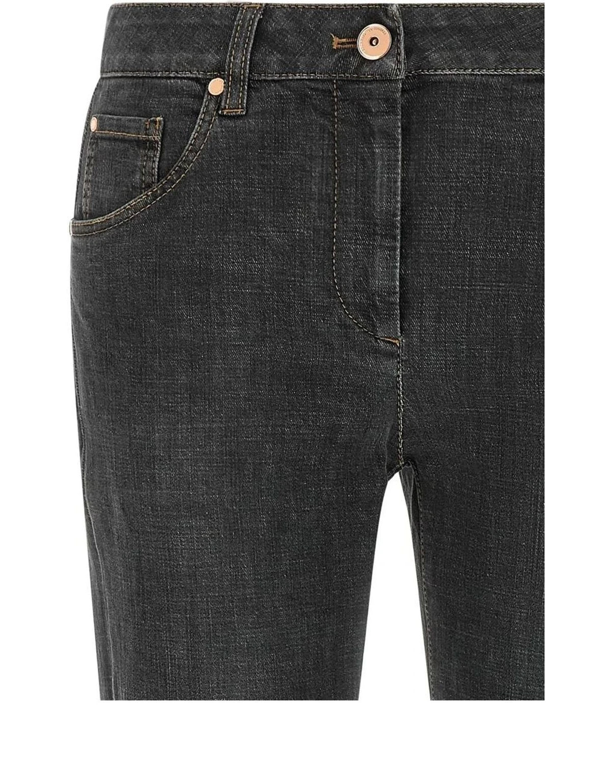 Brunello Cucinelli Jean in gray, Cotton — view 3