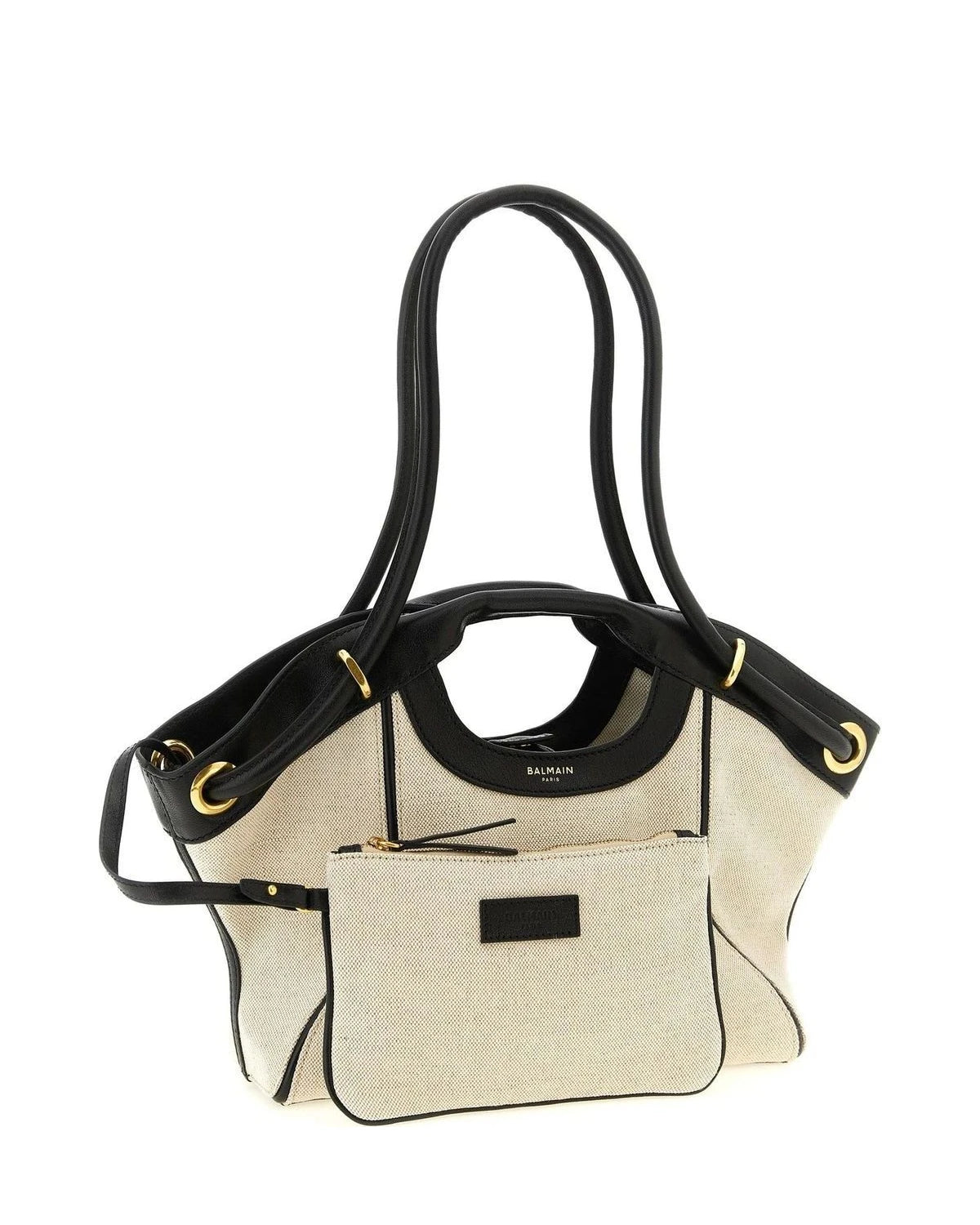 Balmain Tote Bag in beige, Cotton — view 3