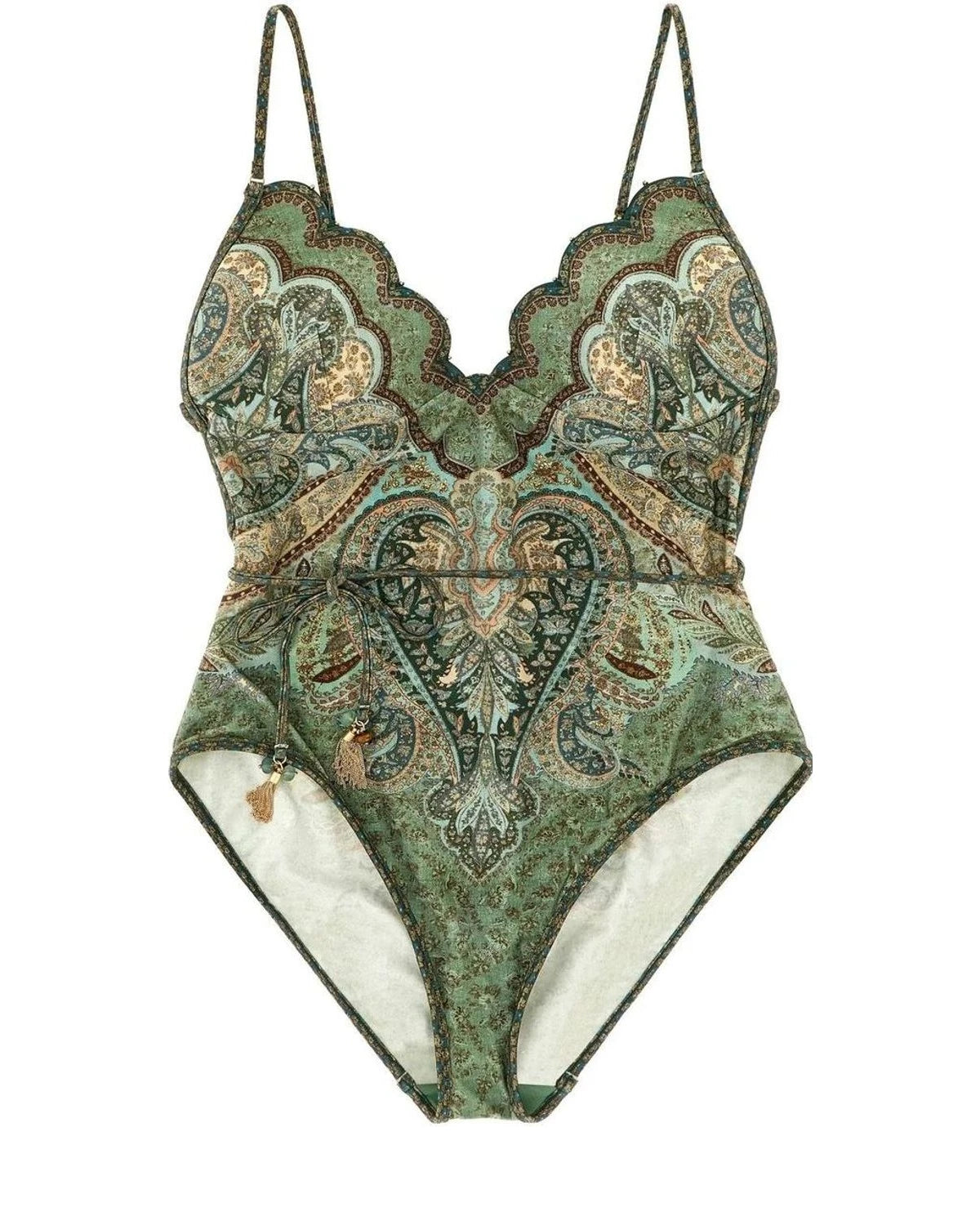 Zimmermann One-Piece Swimsuit in green, Polyamide
