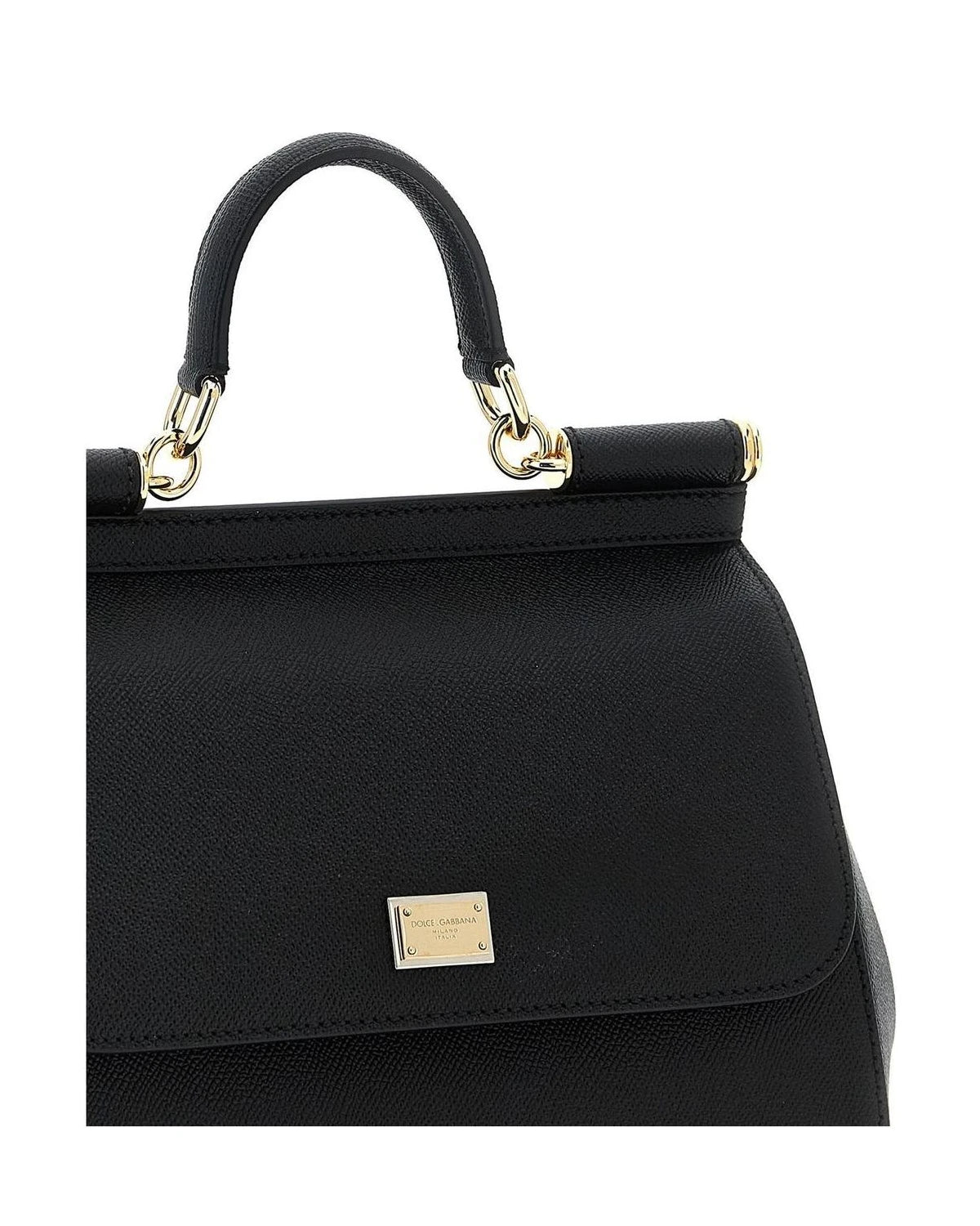 Dolce & Gabbana Satchel Bag in black, Calfskin Leather — view 3