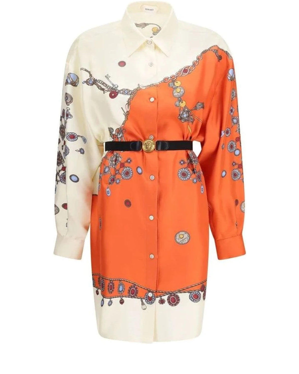 Versace Dresse in orange, Silk