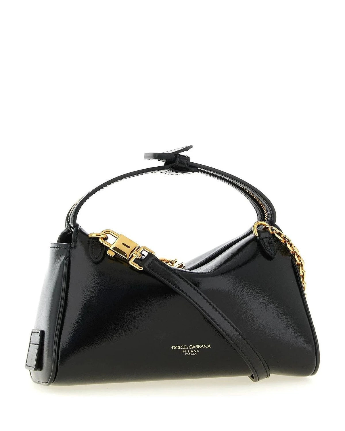 Dolce & Gabbana Baguette Handbag in black, Calfskin Leather — view 2
