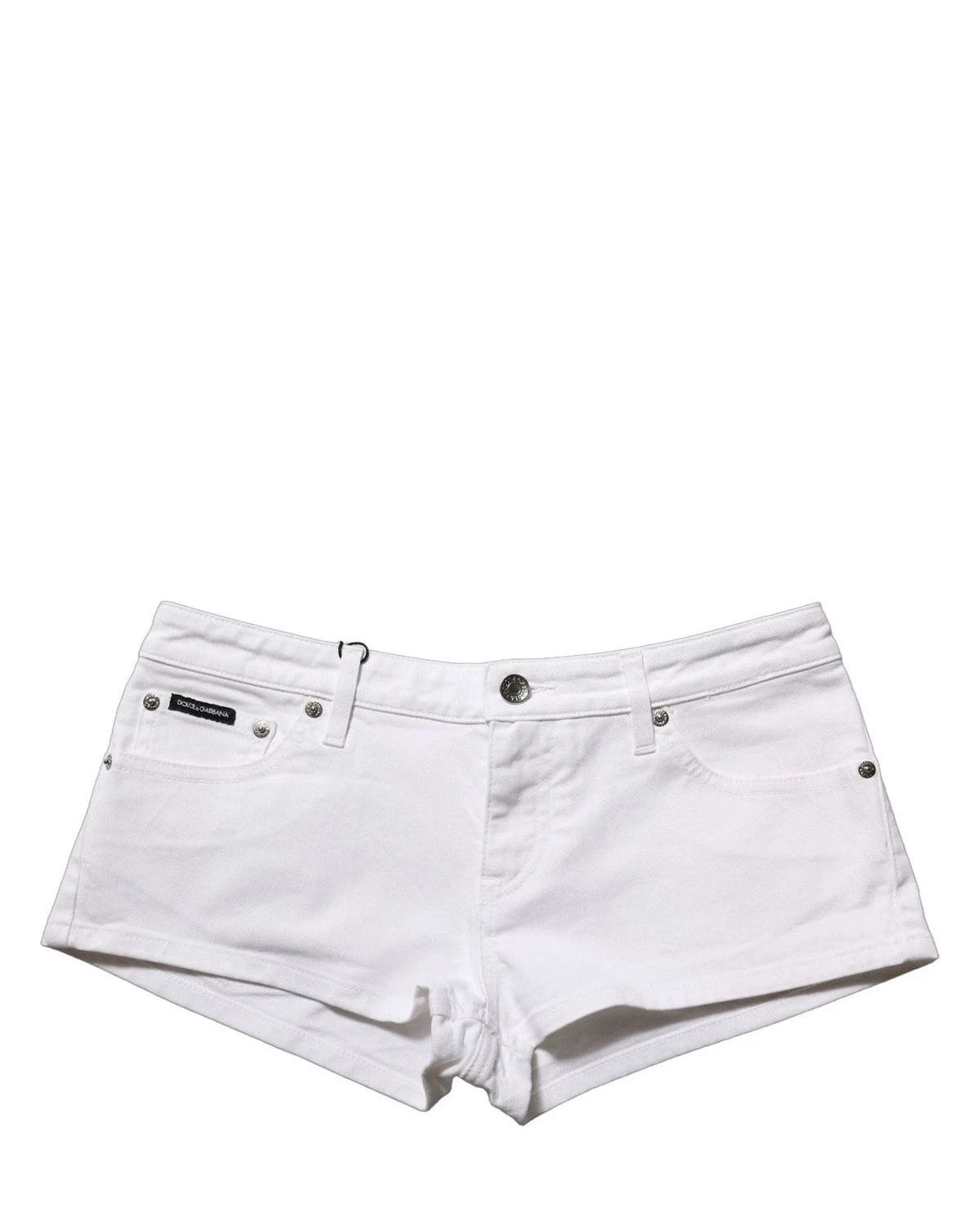 Dolce & Gabbana Denim Short in white, Cotton — view 6