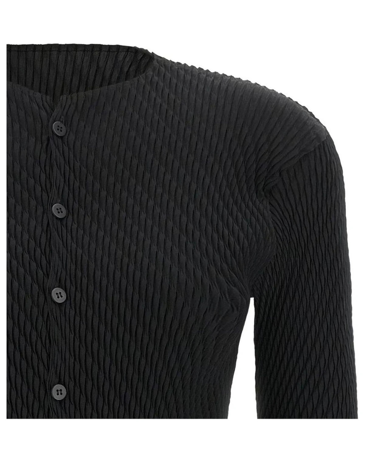 Issey Miyake Cardigan in black, Polyester — view 3