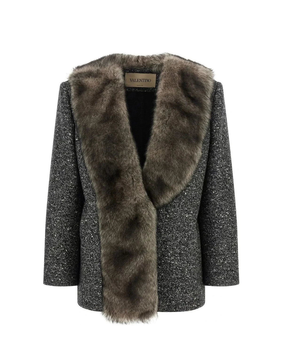 Valentino Garavani Wrap Coat in brown, Virgin Wool
