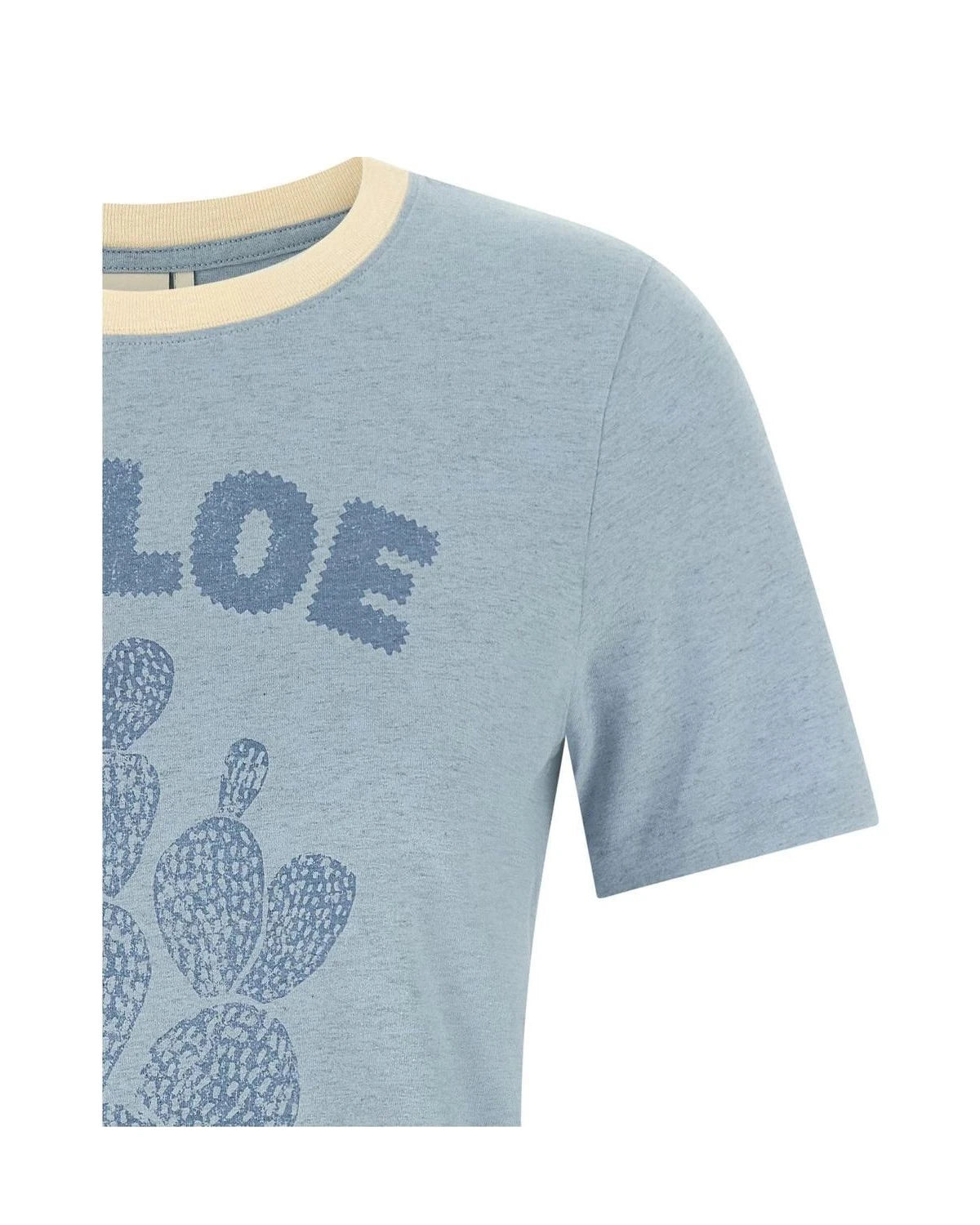 Chloé T-Shirt in blue, Cotton — view 3