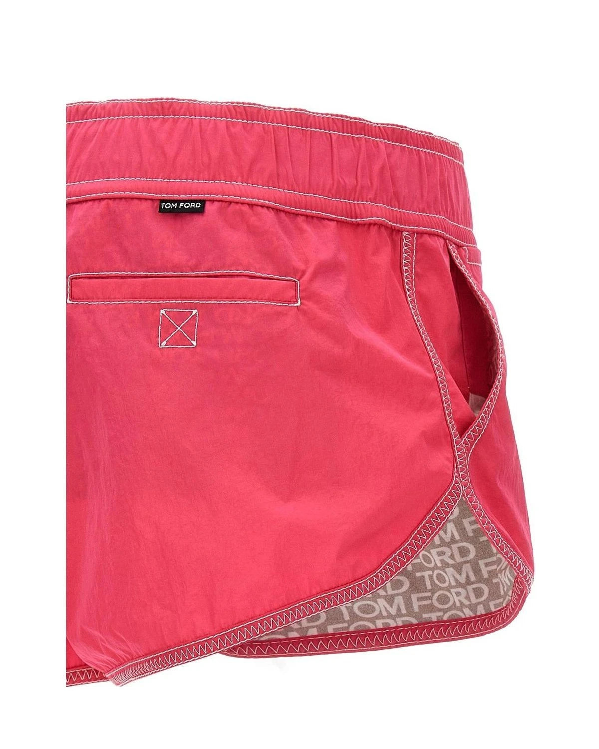 Tom Ford Swim Short in red, Polyamide — view 4