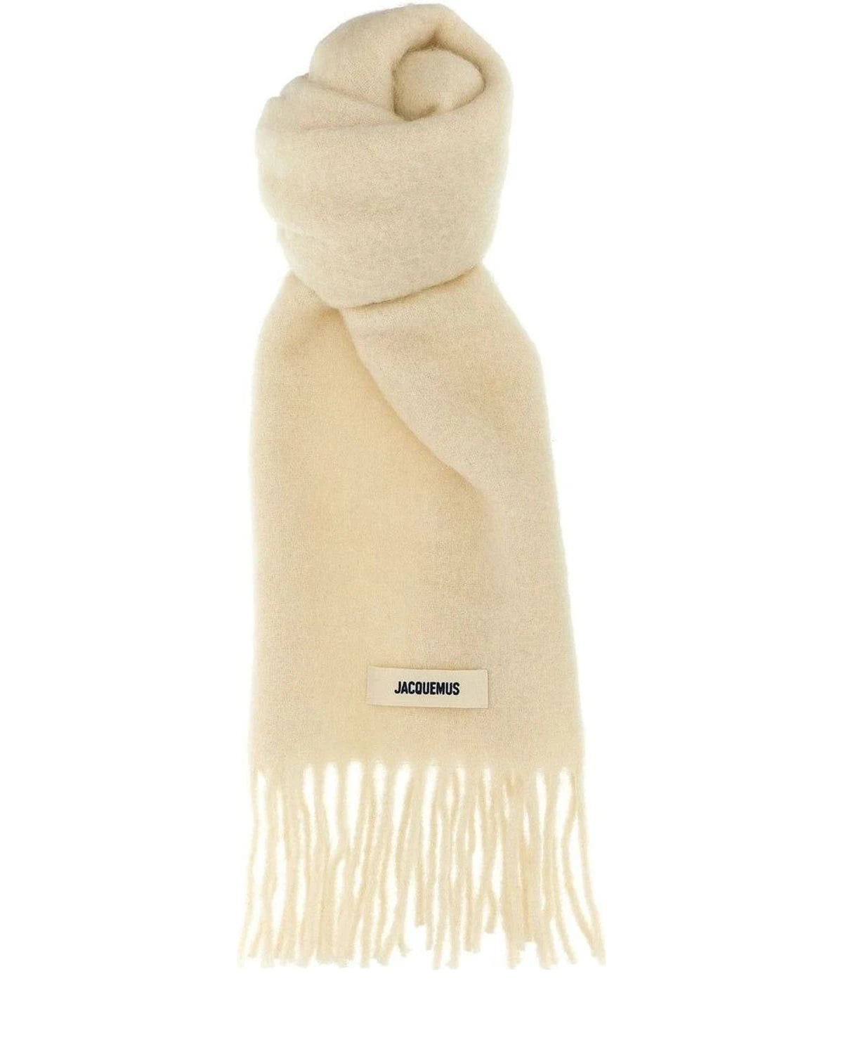 Jacquemus Scarves & Shawl in white, Alpaca