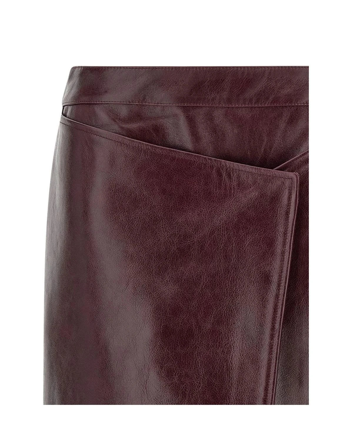 Armarium Skirt in red, Cow Leather — view 4