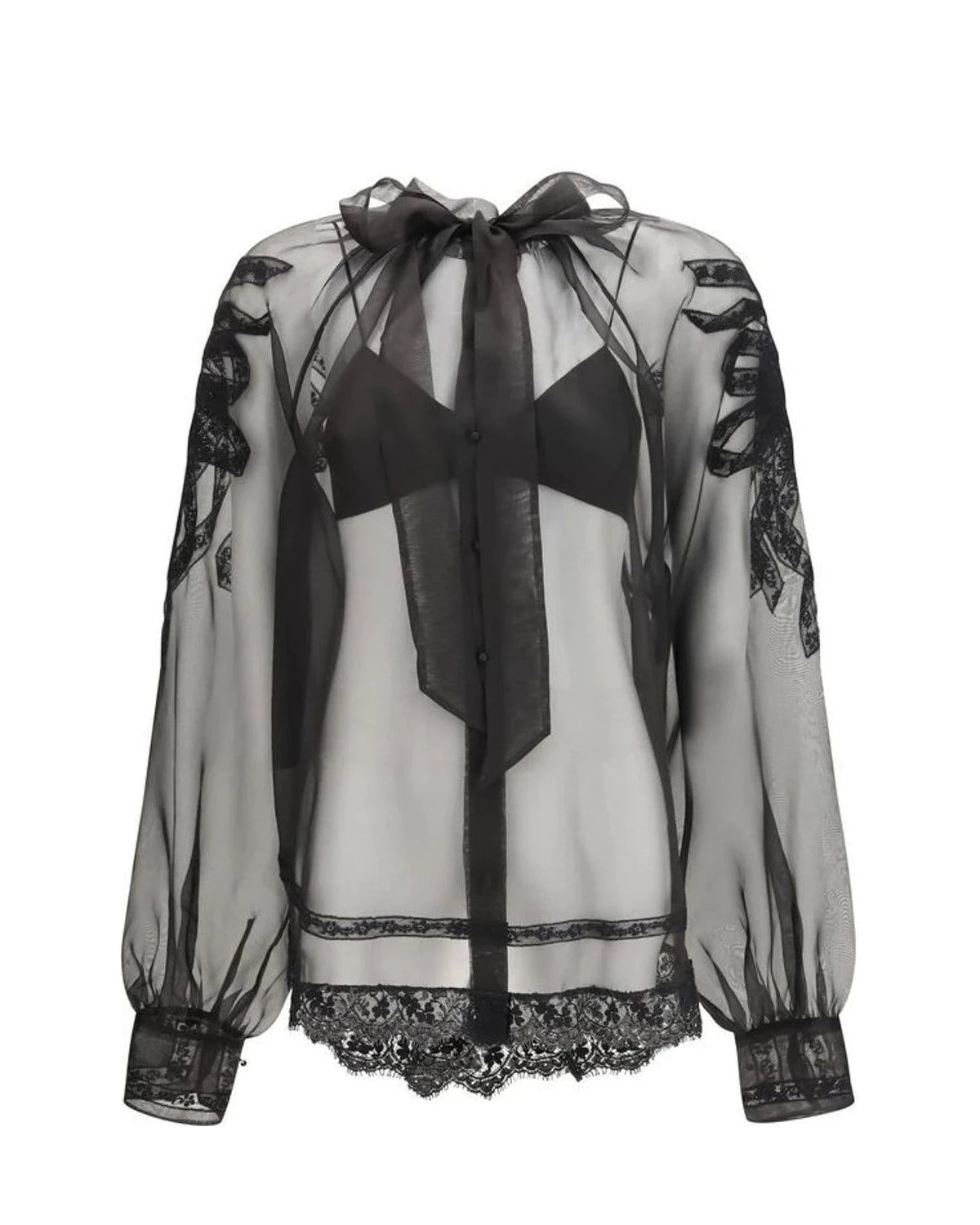 Ermanno Scervino Blouse in black, Silk