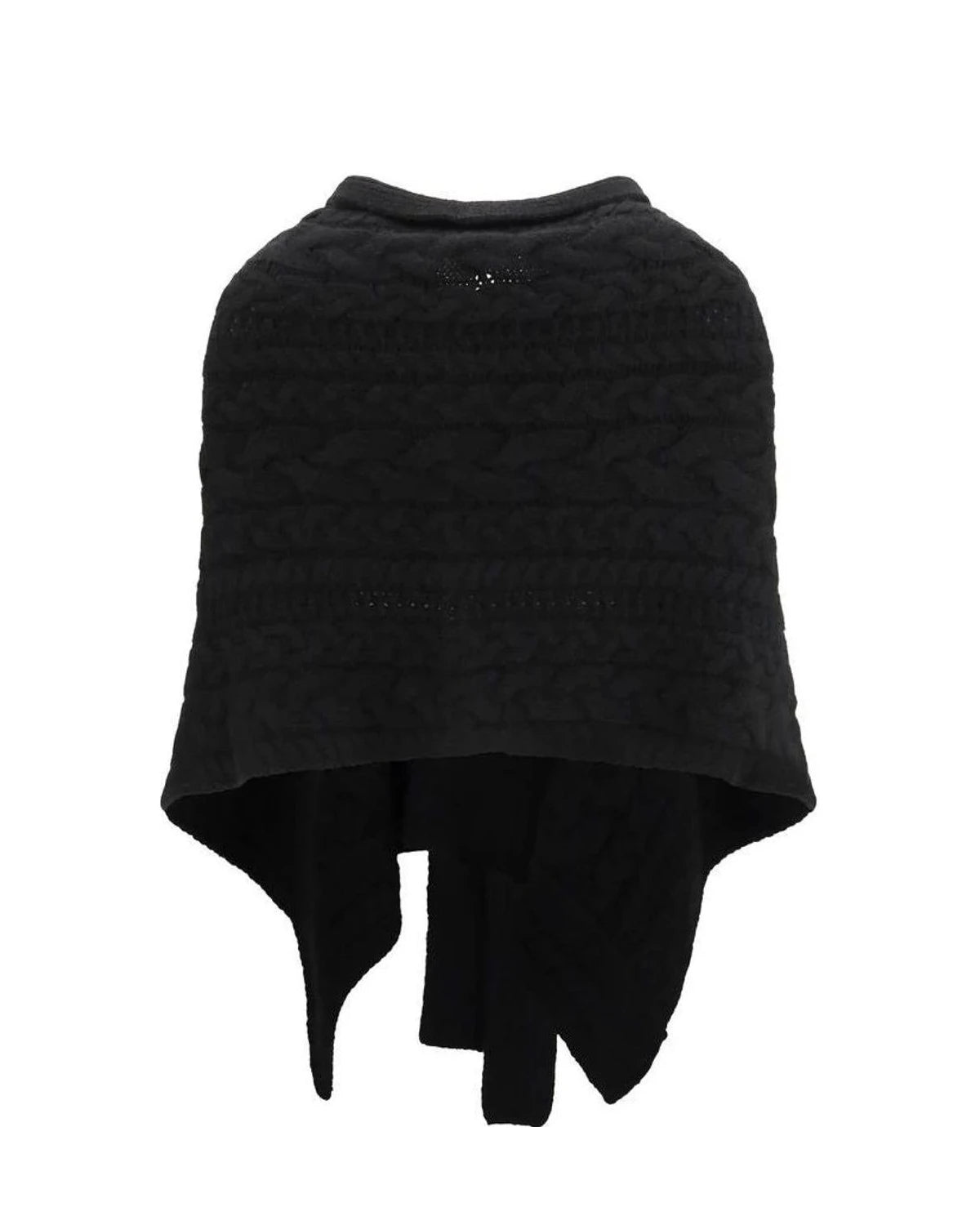 Ermanno Scervino Wrap Coat in black, Kashmir — view 2
