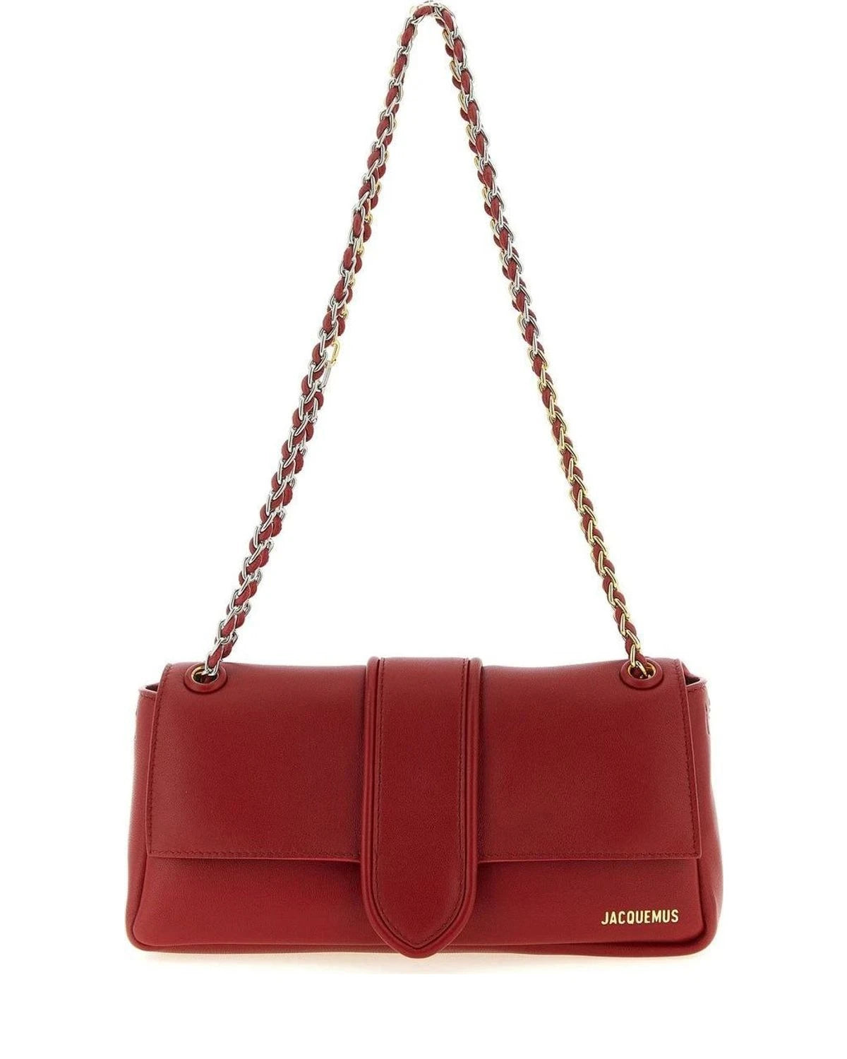 Jacquemus Shoulder Bag in red, Lamb Leather