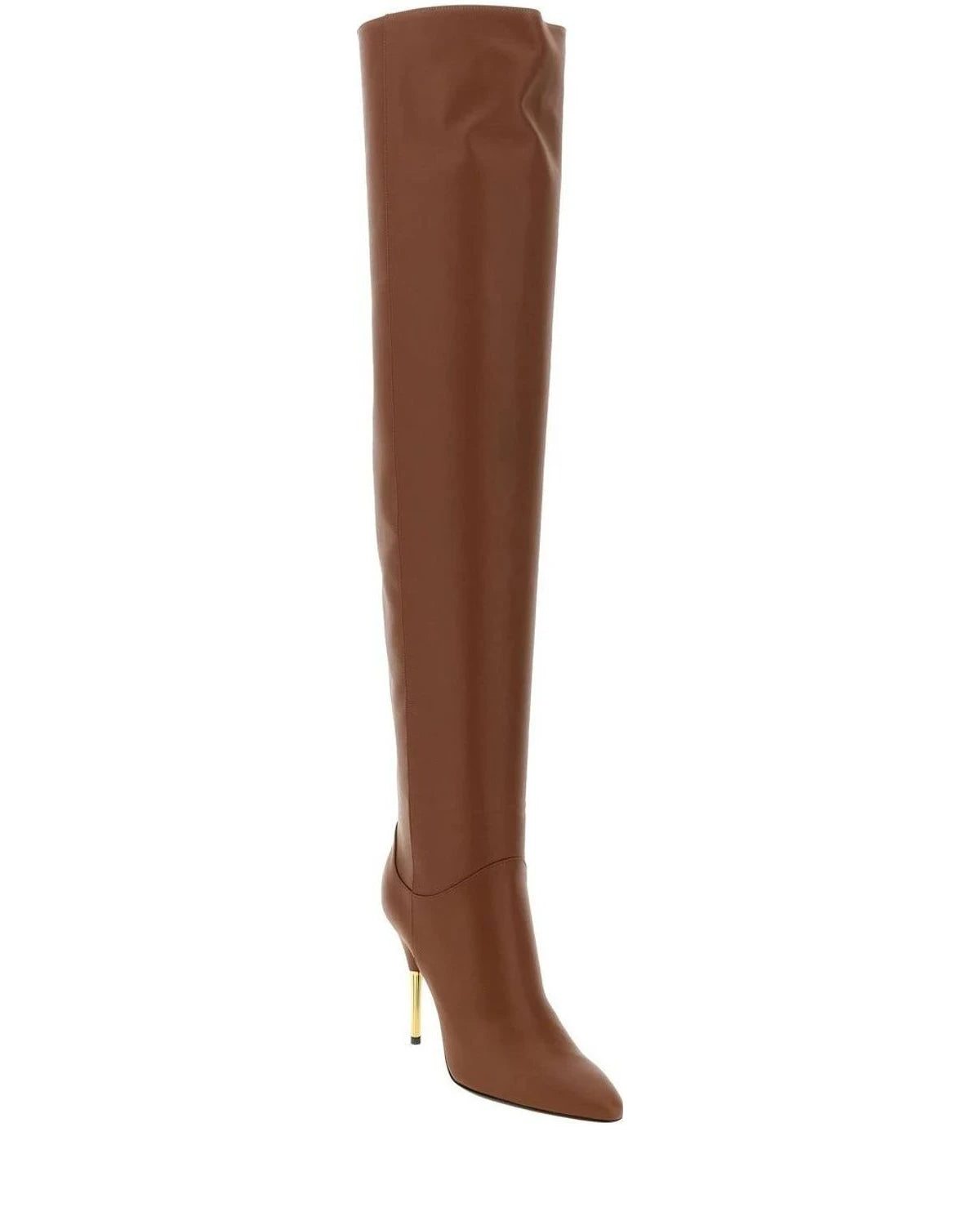 Valentino Garavani Knee High Boots in brown — view 2