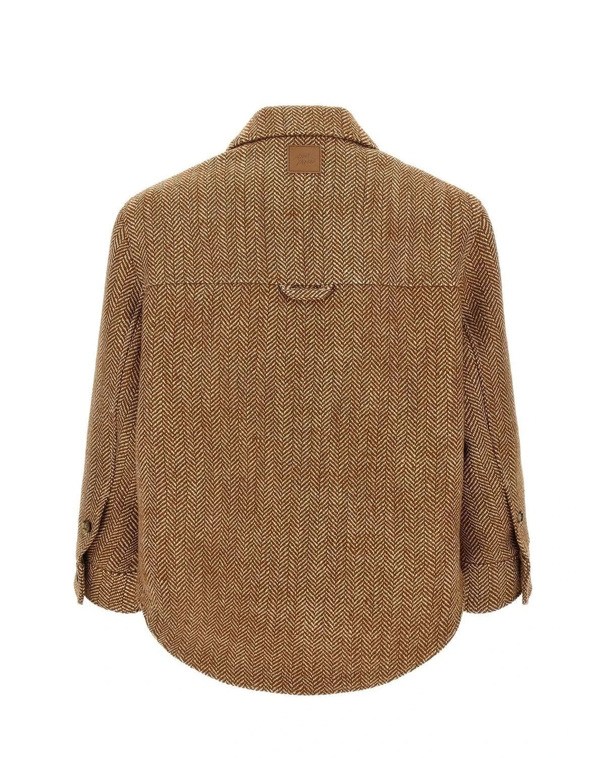Ami Paris Overcoat in brown, Virgin Wool — view 2