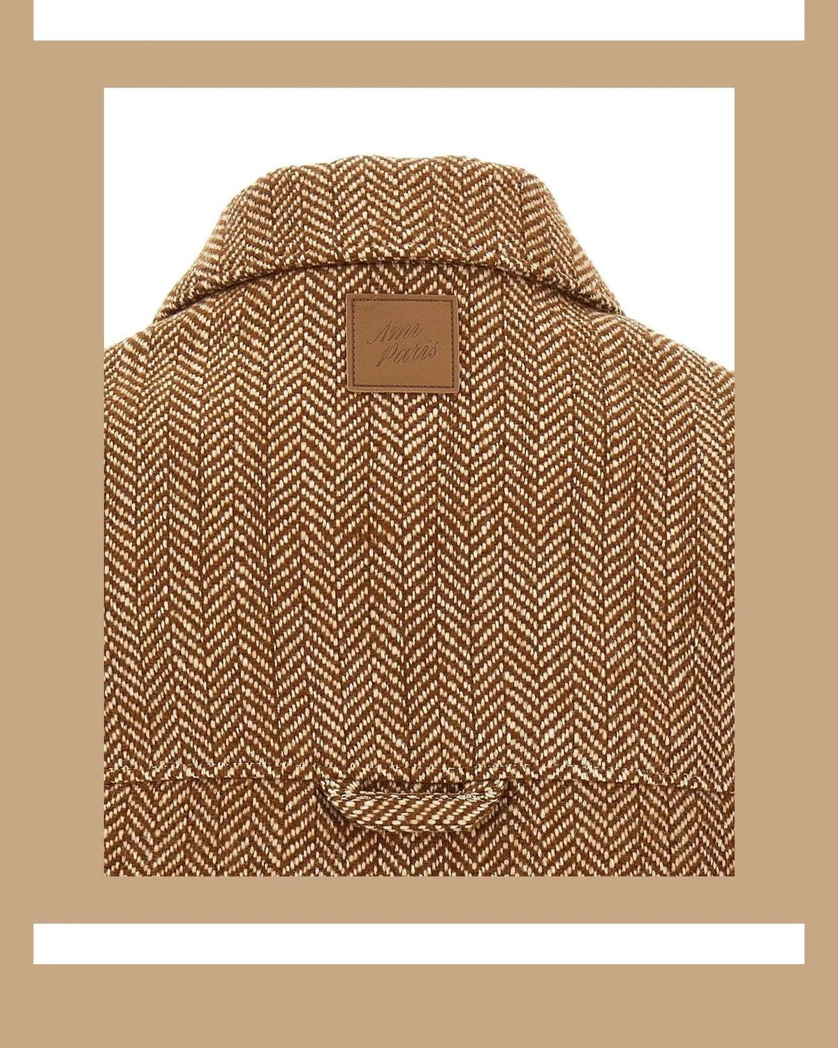 Ami Paris Overcoat in brown, Virgin Wool — view 5