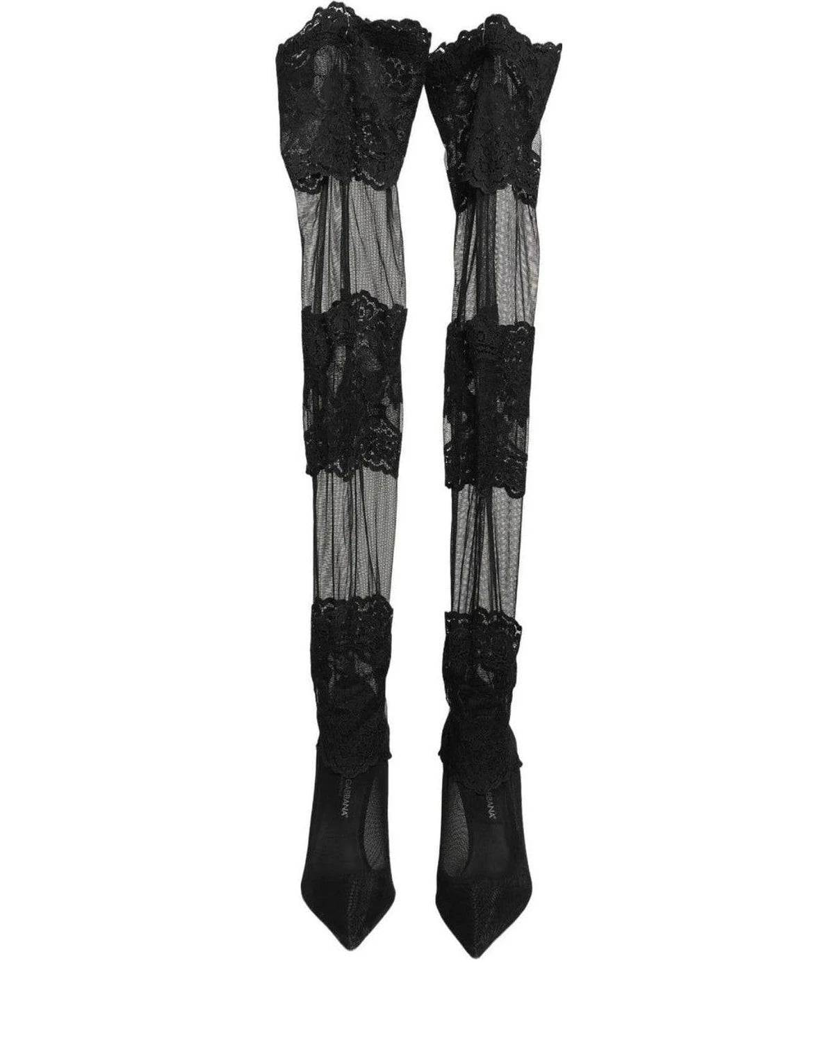 Dolce & Gabbana Knee High Boots in black, Nylon — view 2