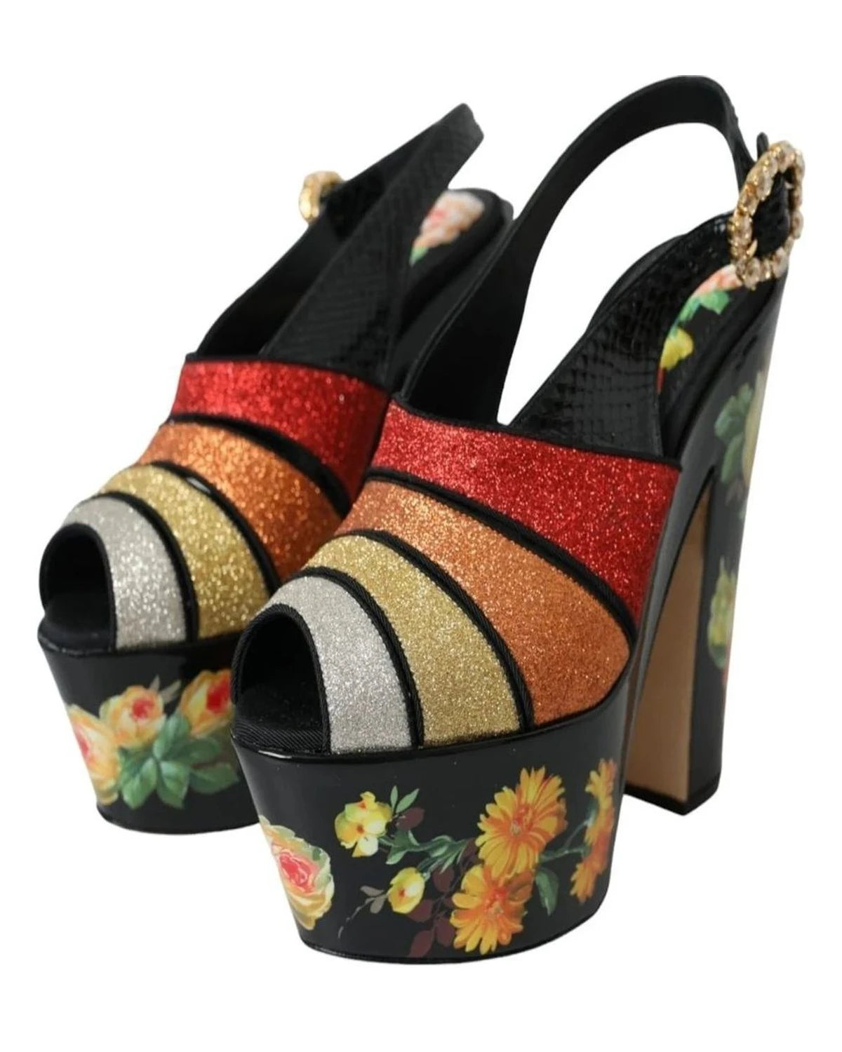 Dolce & Gabbana Sandals in multicolor, Lurex — view 3
