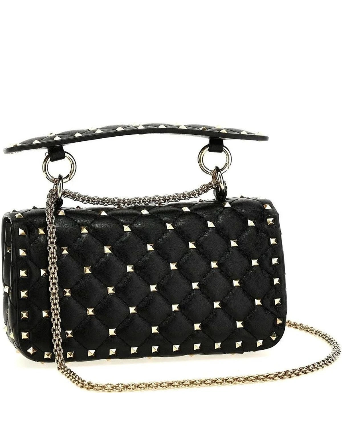 Valentino Garavani Baguette Handbag in black, Lamb Leather — view 2